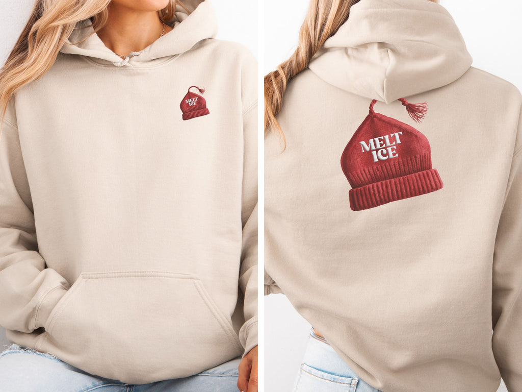 Melt Ice Red Beanie Hoodie | Resistance Sweatshirt