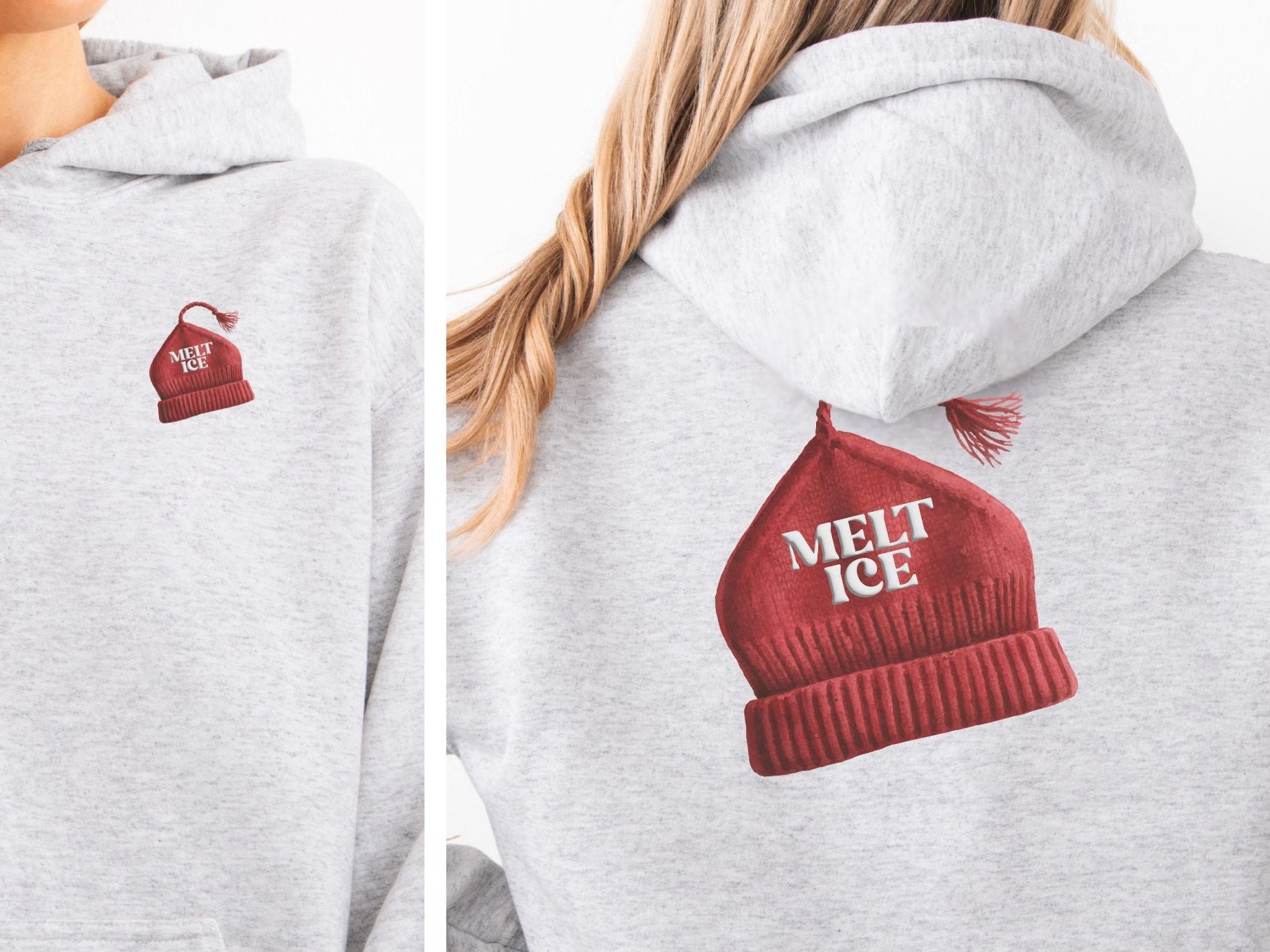 Melt Ice Red Beanie Hoodie | Resistance Sweatshirt