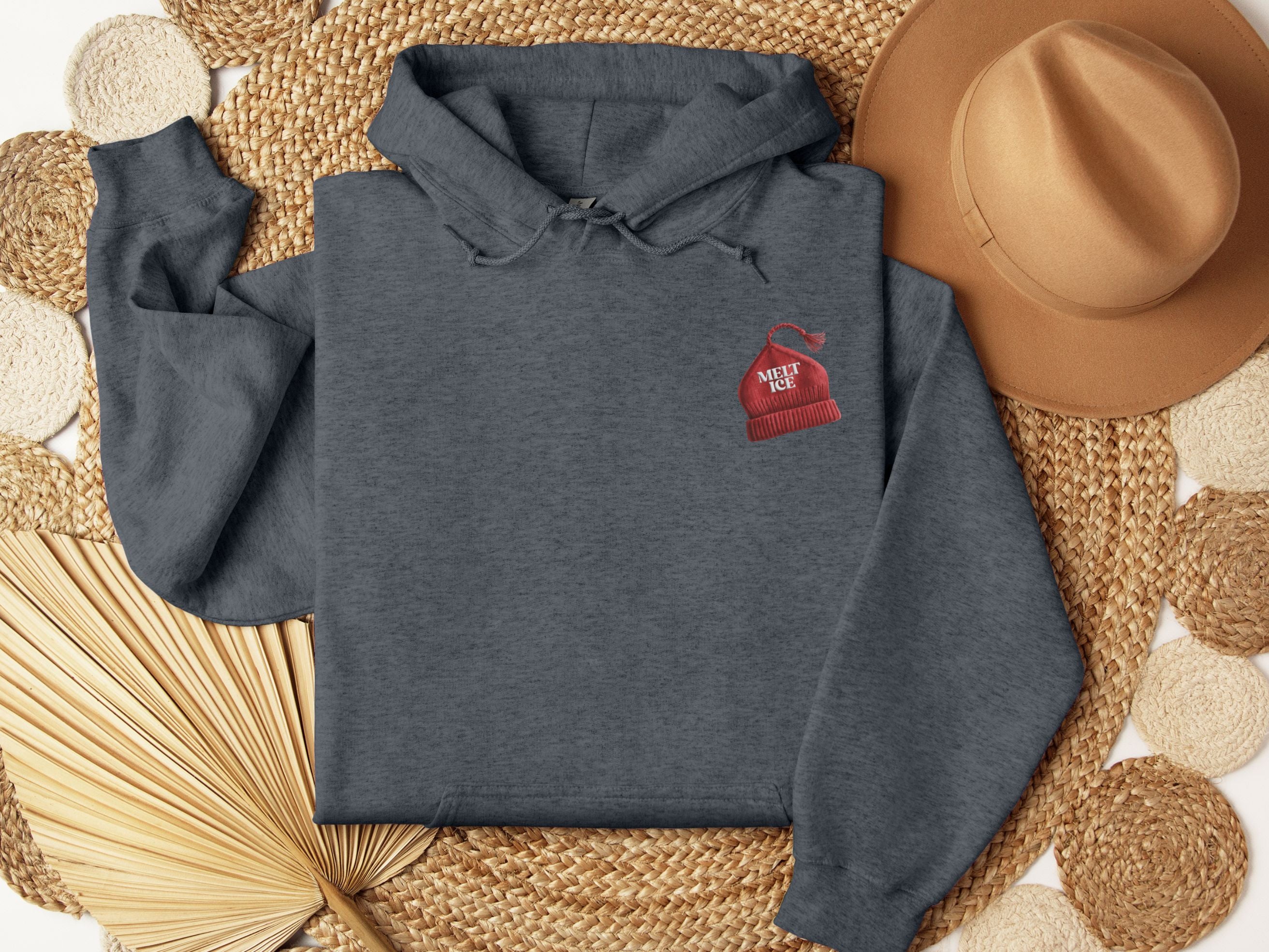 Melt Ice Red Beanie Hoodie | Resistance Sweatshirt