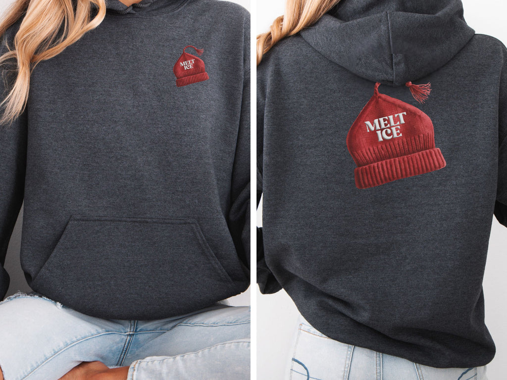 Melt Ice Red Beanie Hoodie | Resistance Sweatshirt