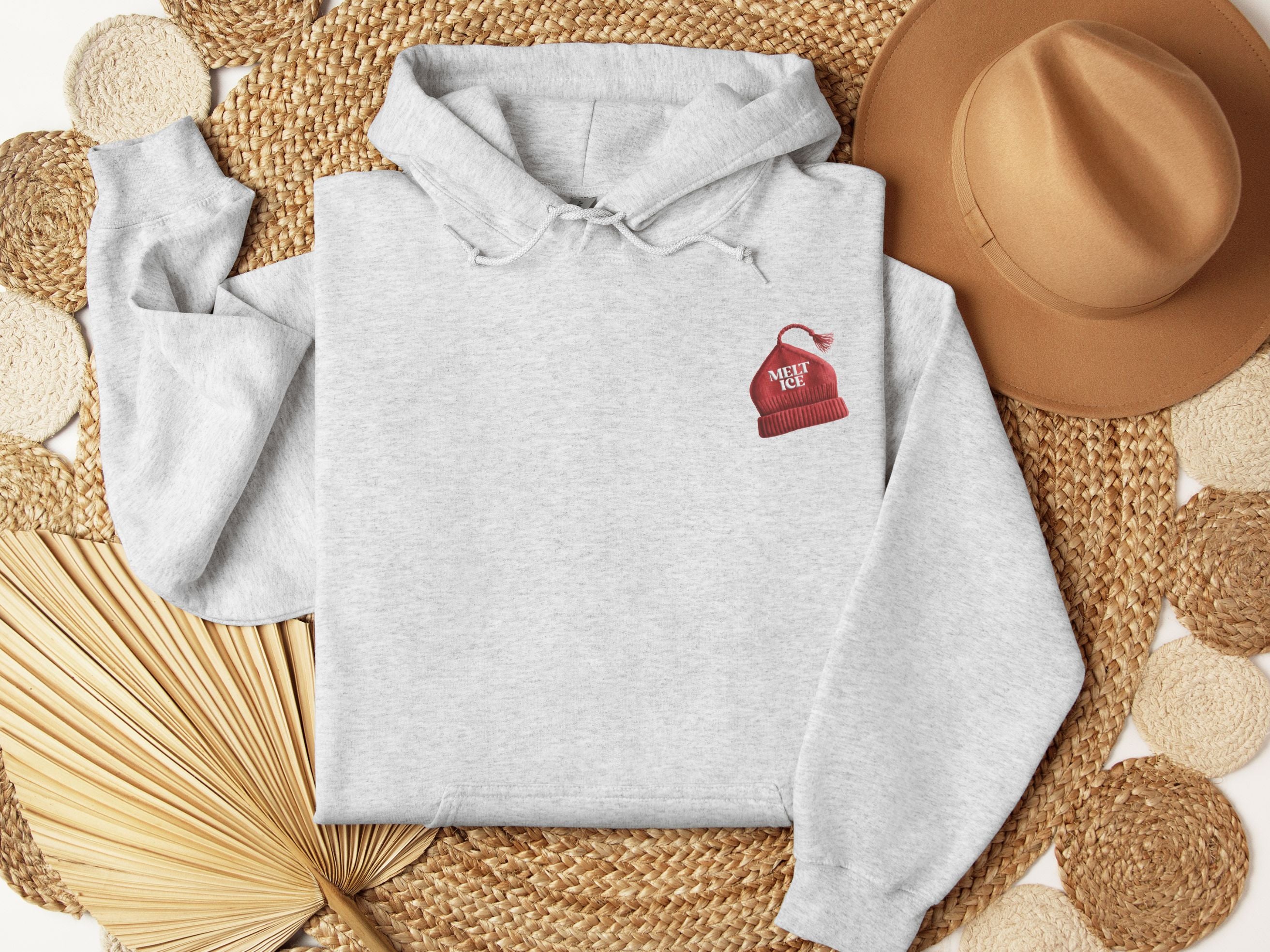 Melt Ice Red Beanie Hoodie | Resistance Sweatshirt