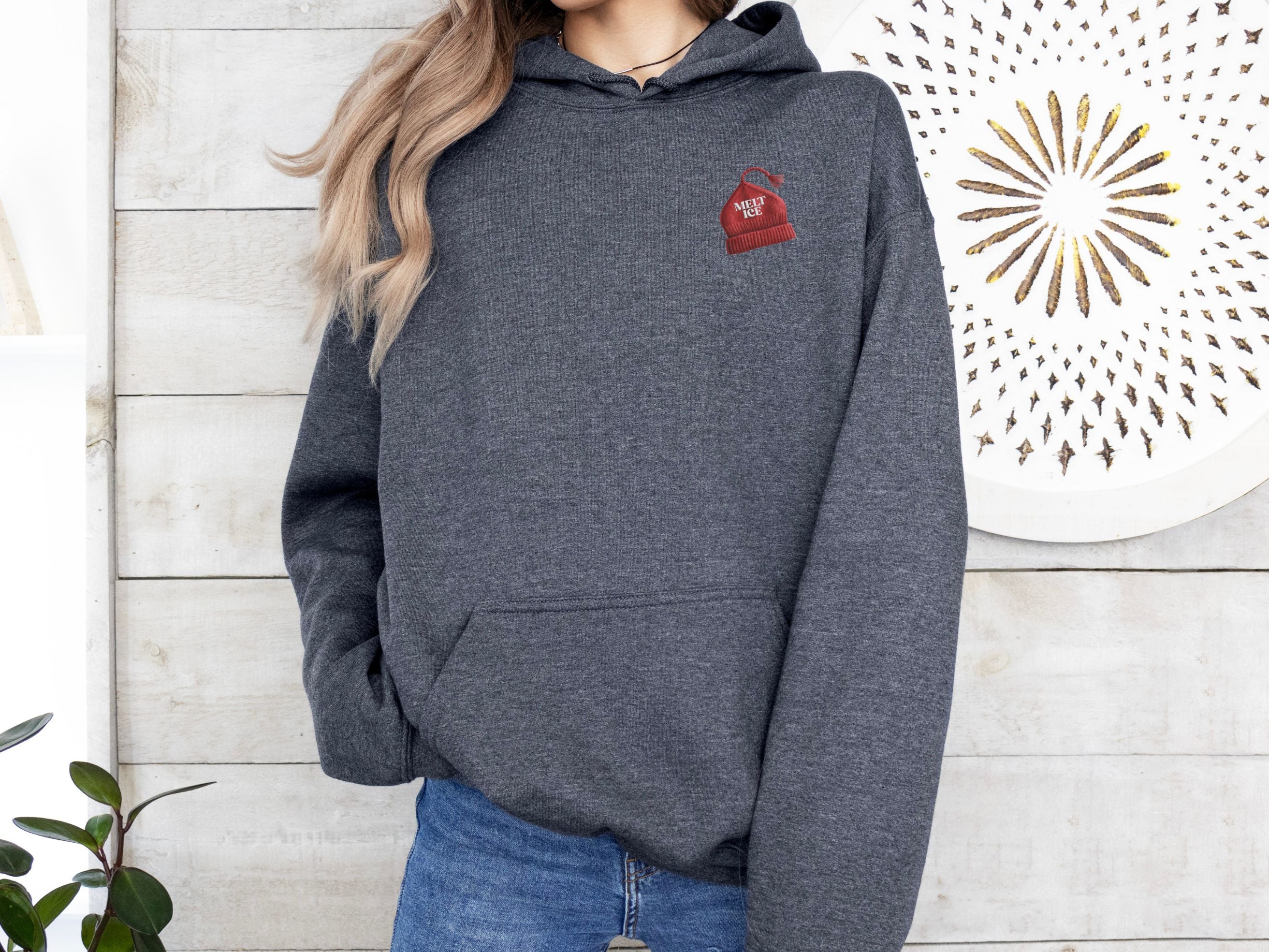 Melt Ice Red Beanie Hoodie | Resistance Sweatshirt