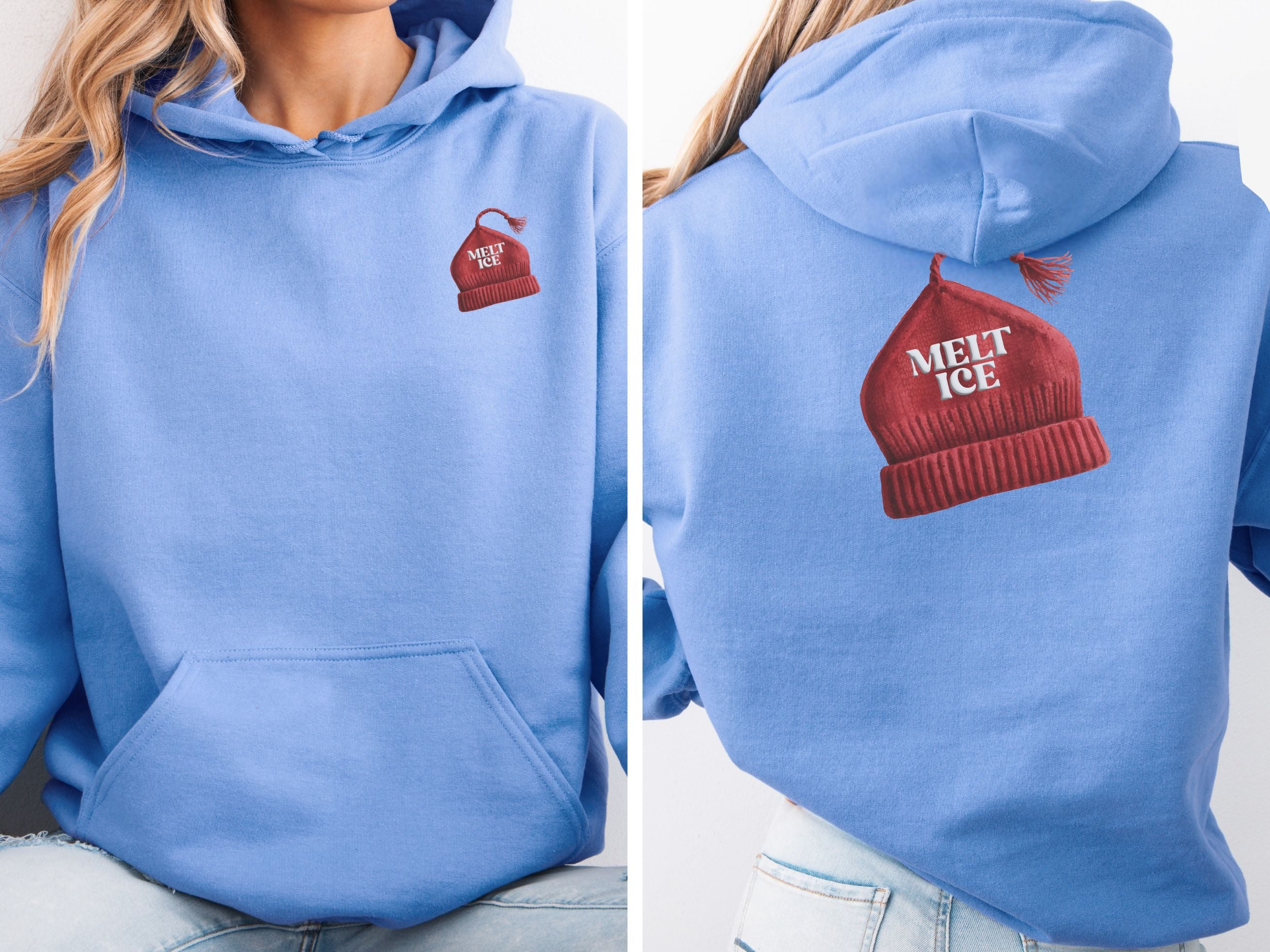 Melt Ice Red Beanie Hoodie | Resistance Sweatshirt
