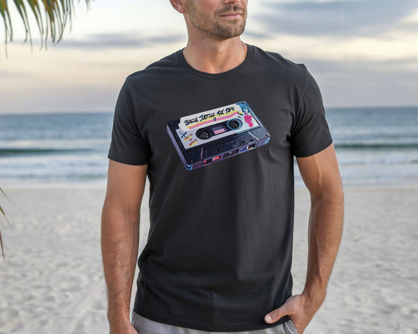 Retro Social Justice Mix Tape t-shirt | 80s Vintage Resistance Graphic