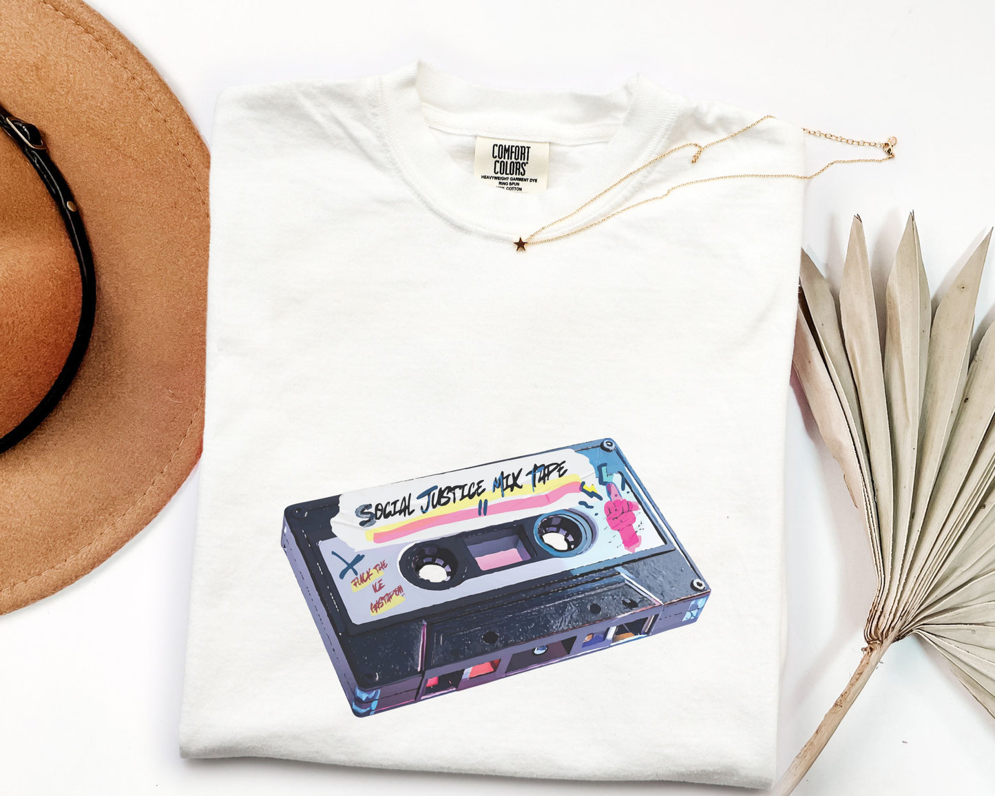 Retro Social Justice Mix Tape t-shirt | 80s Vintage Resistance Graphic