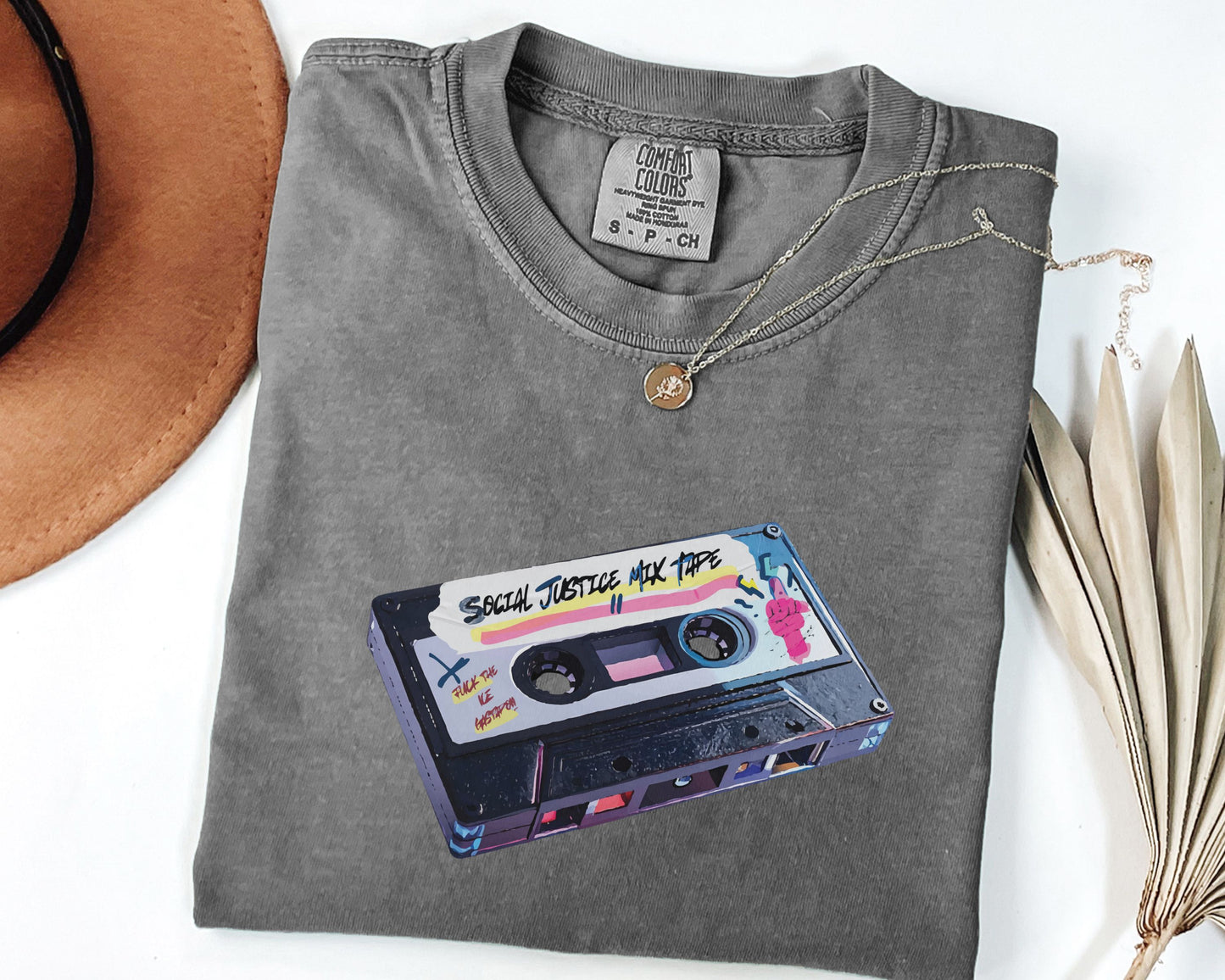 Retro Social Justice Mix Tape t-shirt | 80s Vintage Resistance Graphic