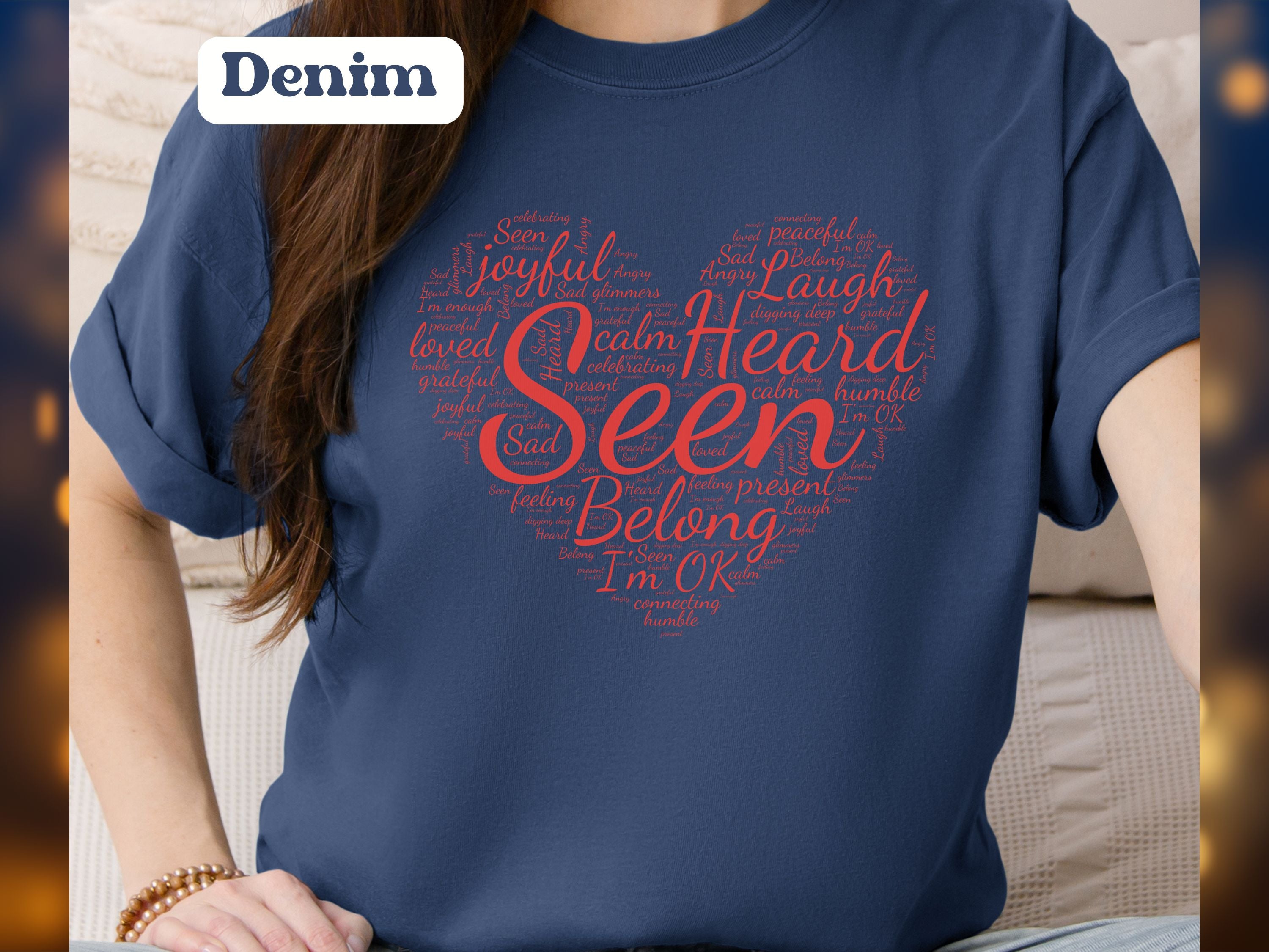 Seen Heart Tee | Support Mental Health Awareness Top | Belonging Tshirt