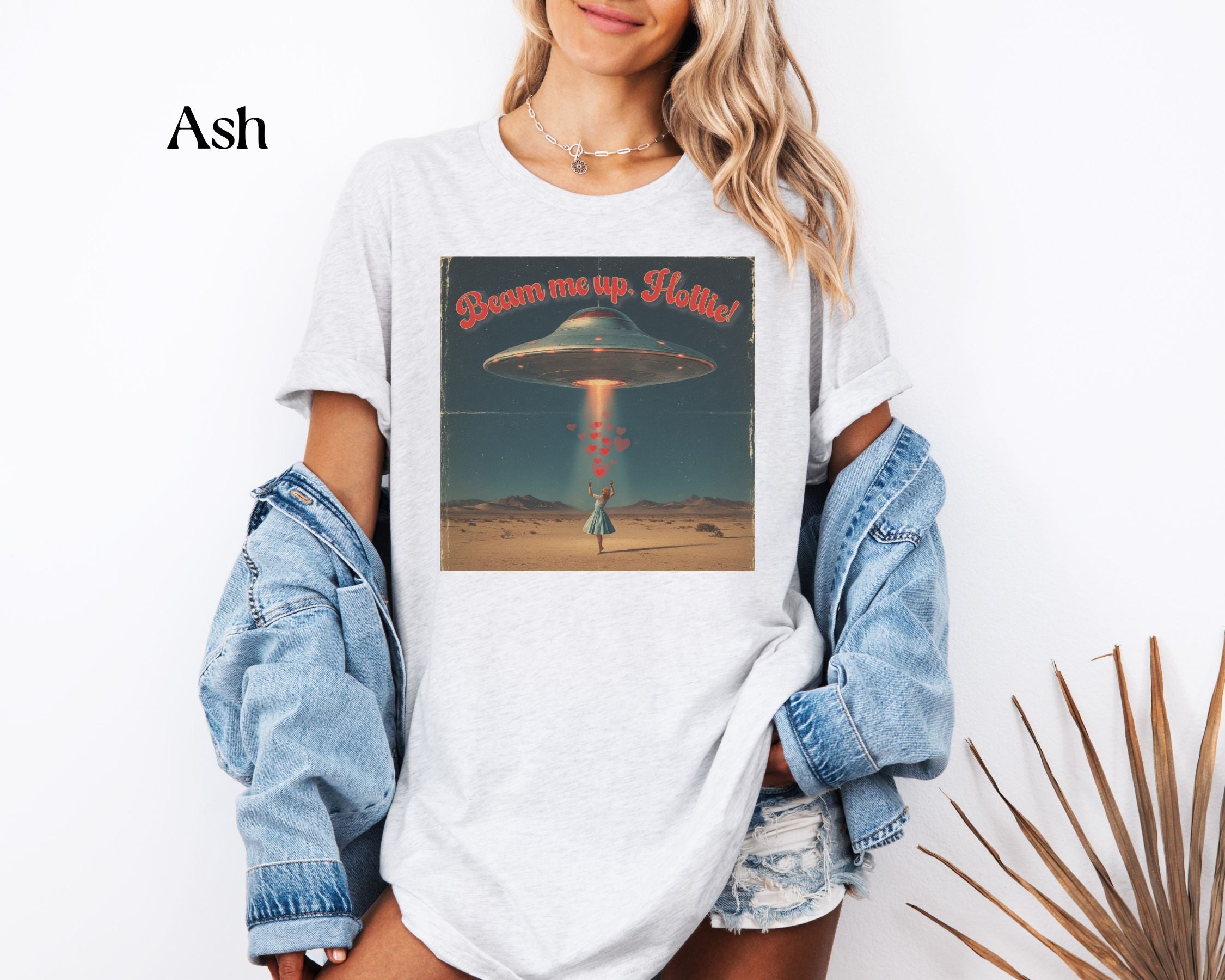 Beam Me Up, Hottie Valentine Tshirt | Star Trek pun for fun Valentine's gift | Sci-fi star crossed lovers top | Abducted by Love Shirt