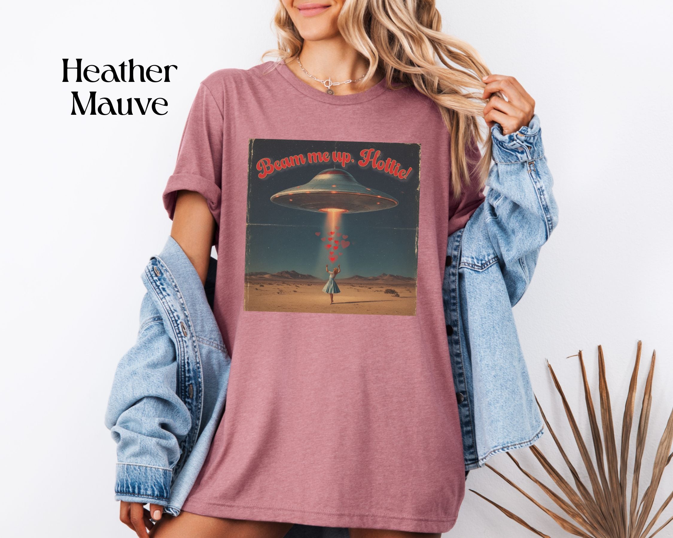 Beam Me Up, Hottie Valentine Tshirt | Star Trek pun for fun Valentine's gift | Sci-fi star crossed lovers top | Abducted by Love Shirt