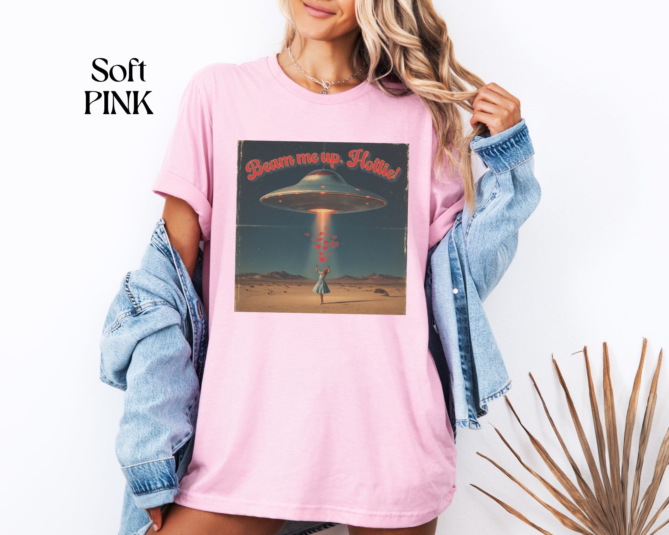 Beam Me Up, Hottie Valentine Tshirt | Star Trek pun for fun Valentine's gift | Sci-fi star crossed lovers top | Abducted by Love Shirt
