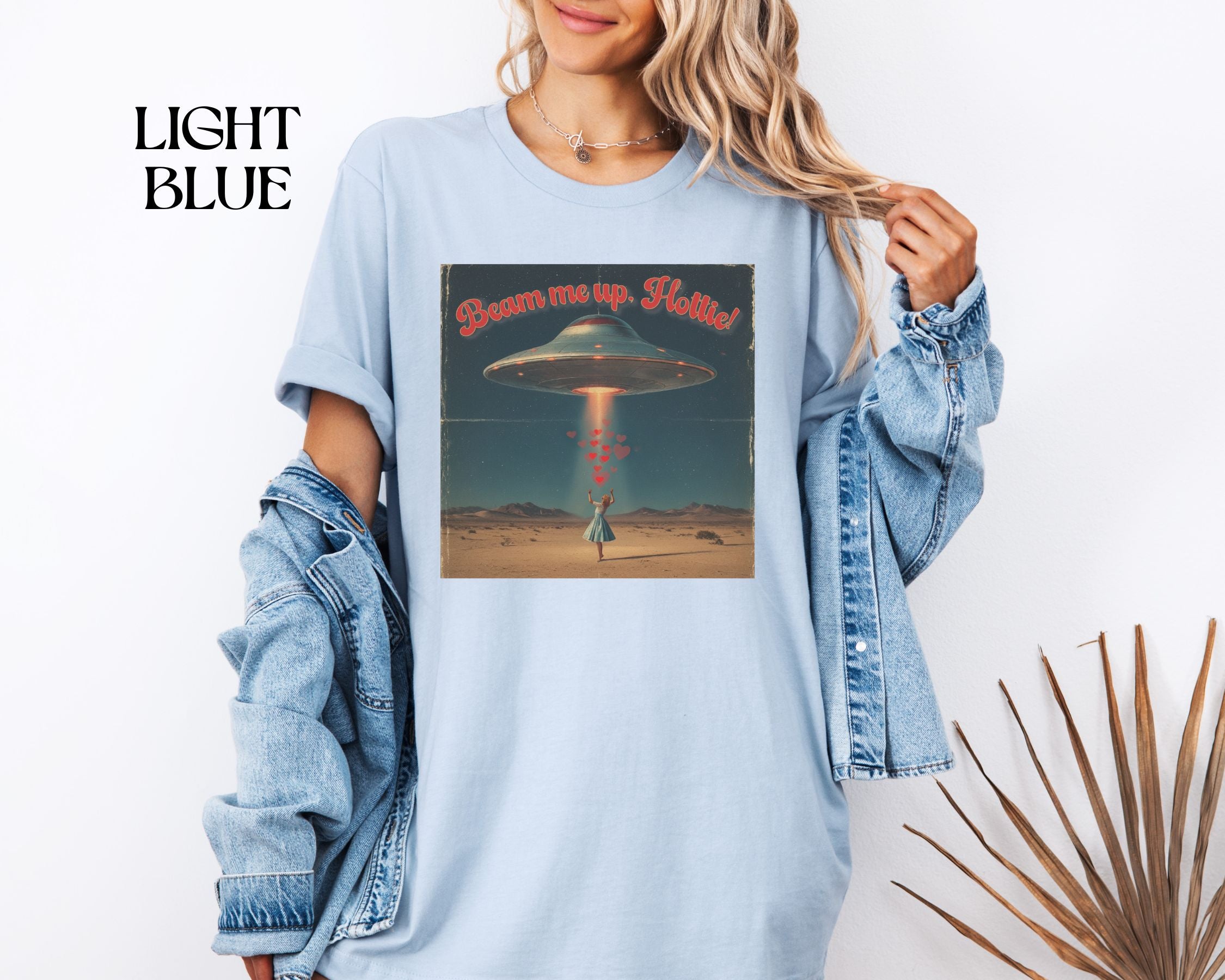 Beam Me Up, Hottie Valentine Tshirt | Star Trek pun for fun Valentine's gift | Sci-fi star crossed lovers top | Abducted by Love Shirt