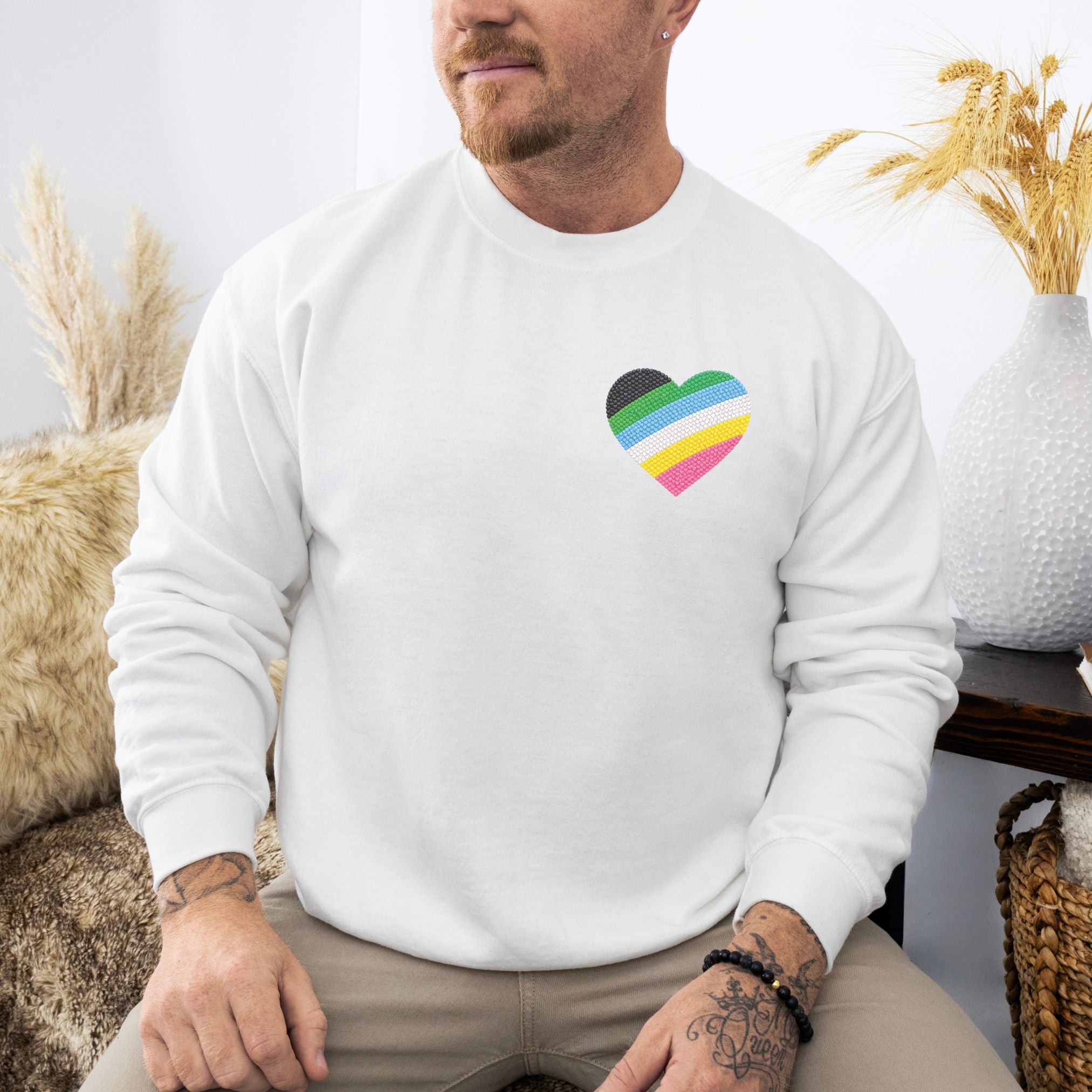 Disability Pride Sweatshirt | Heart Graphic Crewneck