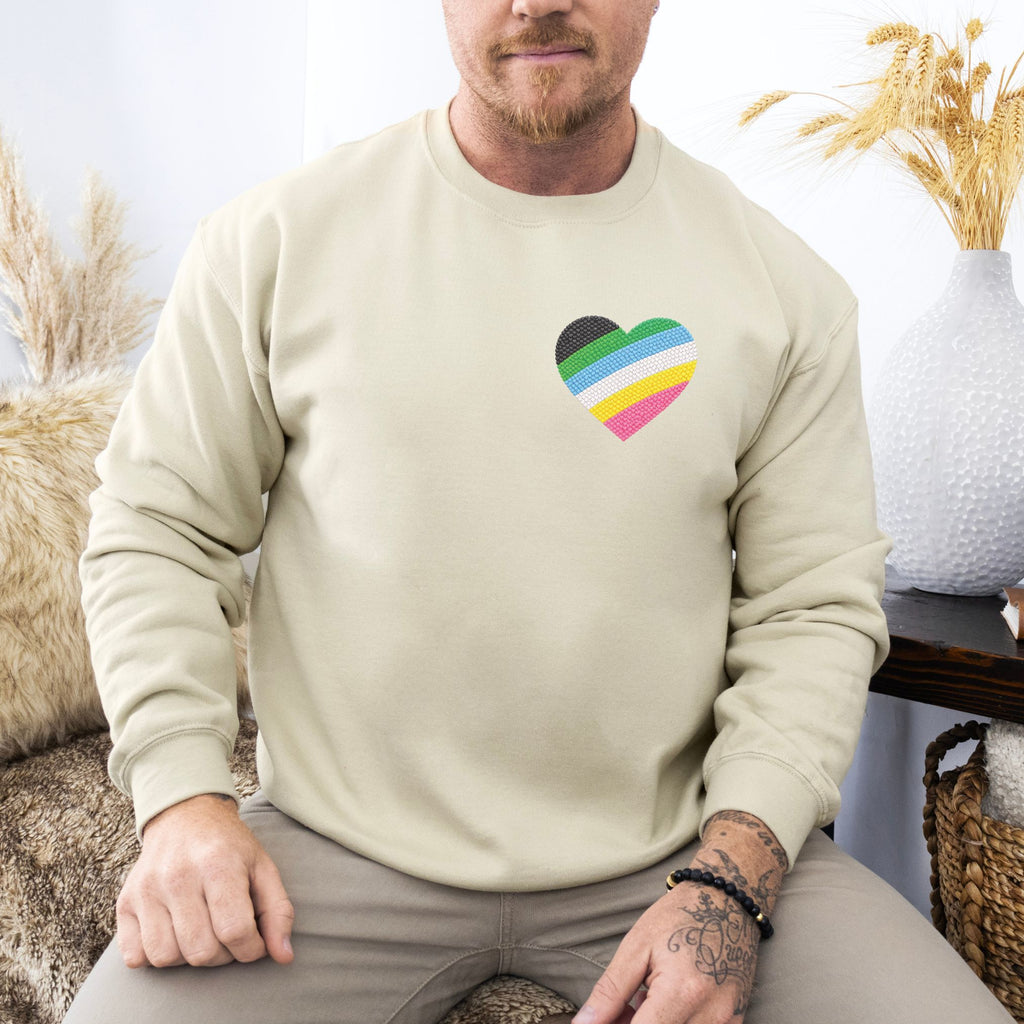 Disability Pride Sweatshirt | Heart Graphic Crewneck