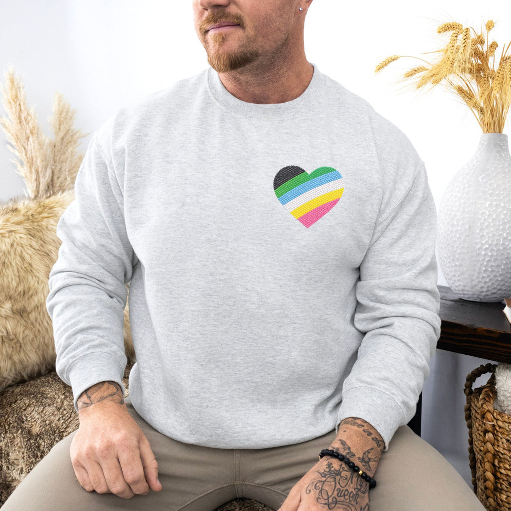 Disability Pride Sweatshirt | Heart Graphic Crewneck
