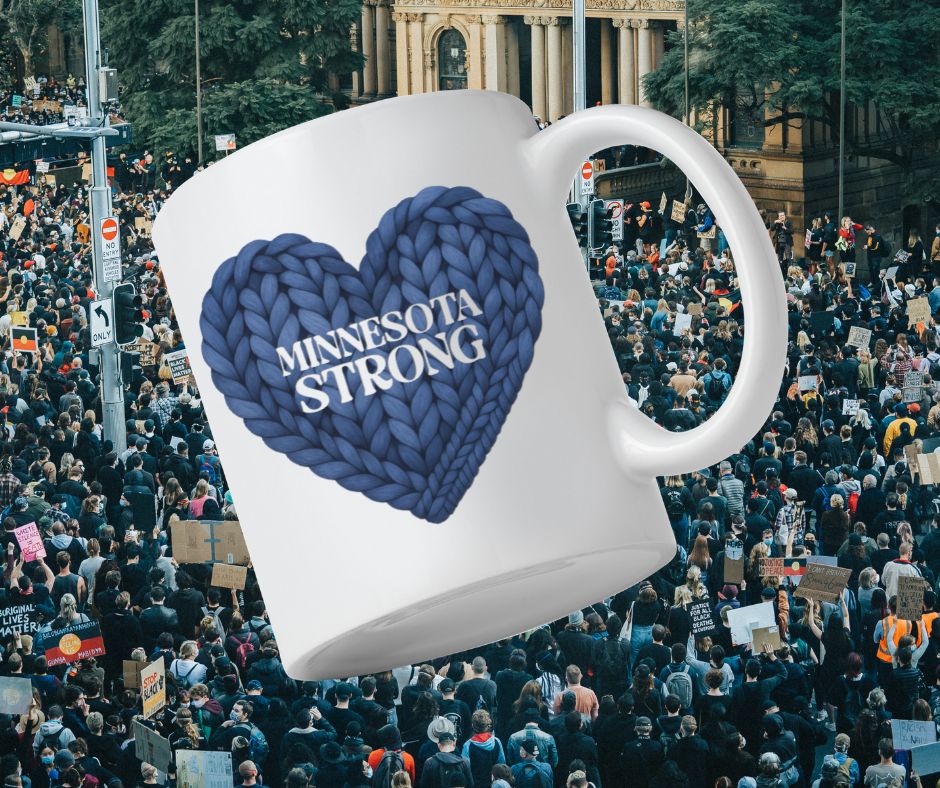 Minnesota Strong heart knit design Mug | 20oz jumbo coffee mug