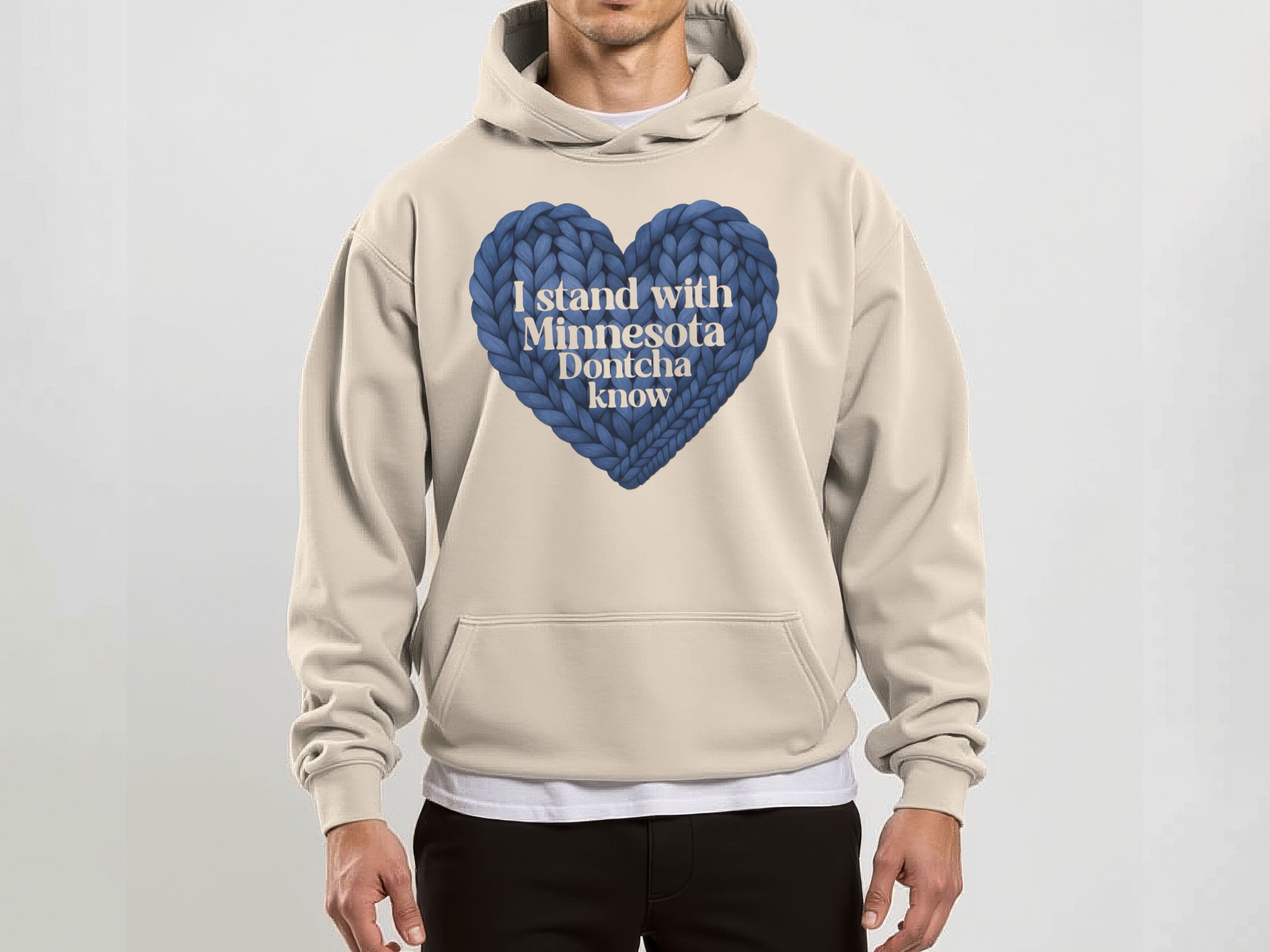 I Stand With Minnesota Heart Hoodie | State Pride Sweatshirt