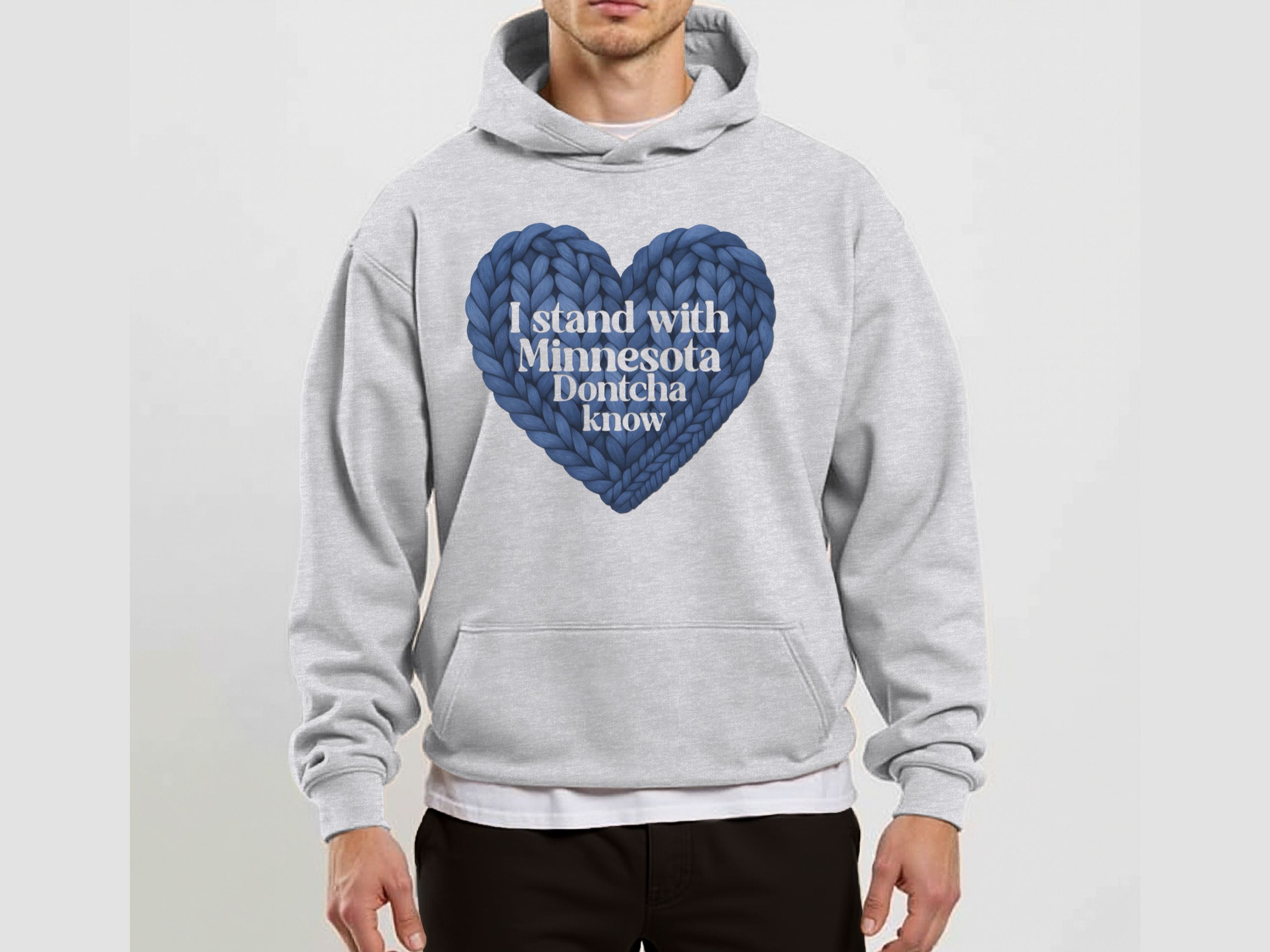I Stand With Minnesota Heart Hoodie | State Pride Sweatshirt