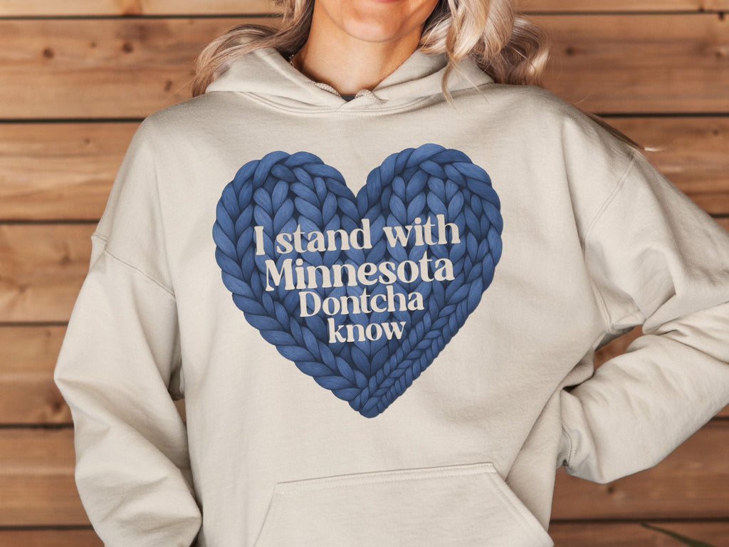 I Stand With Minnesota Heart Hoodie | State Pride Sweatshirt