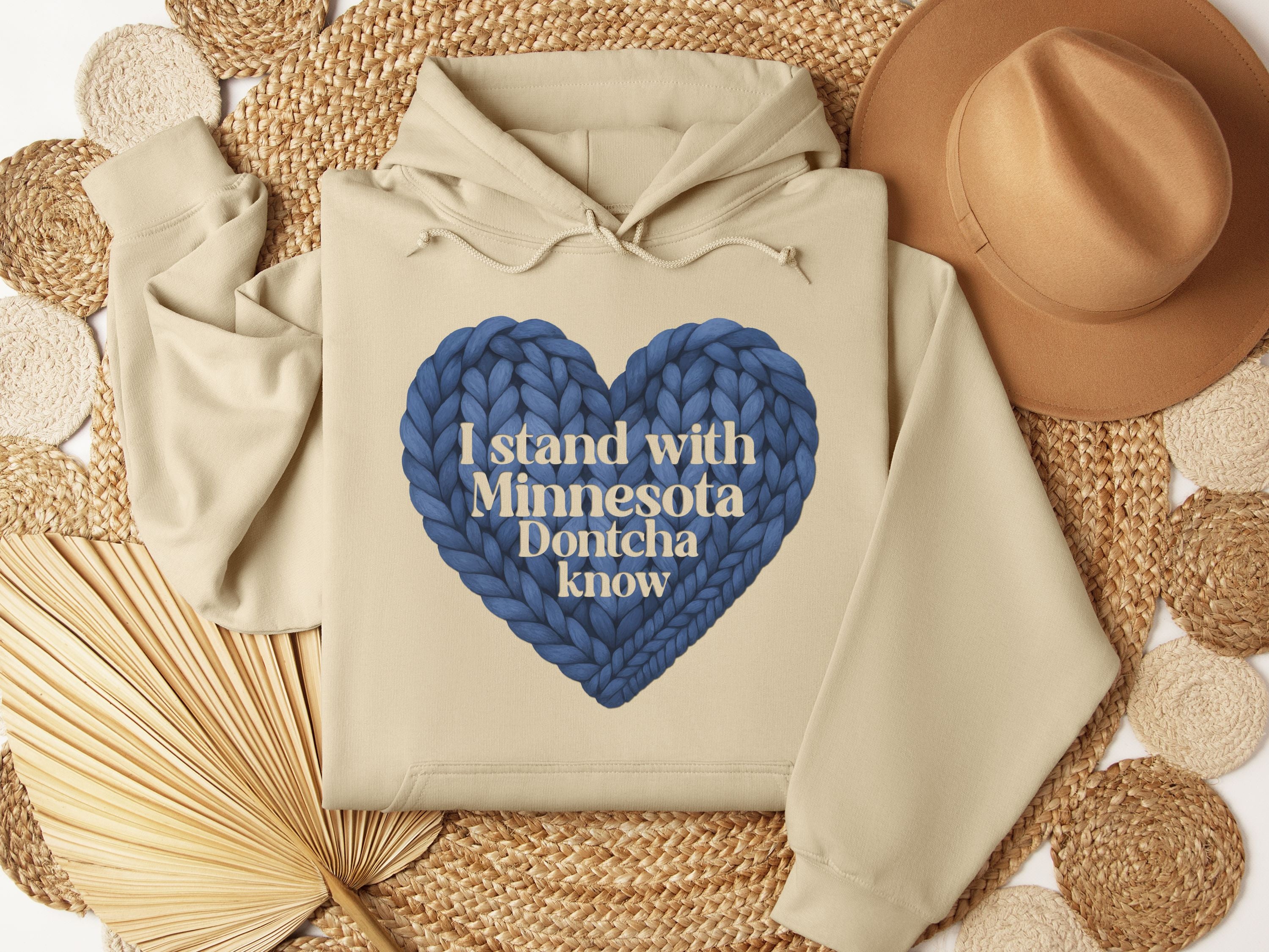 I Stand With Minnesota Heart Hoodie | State Pride Sweatshirt
