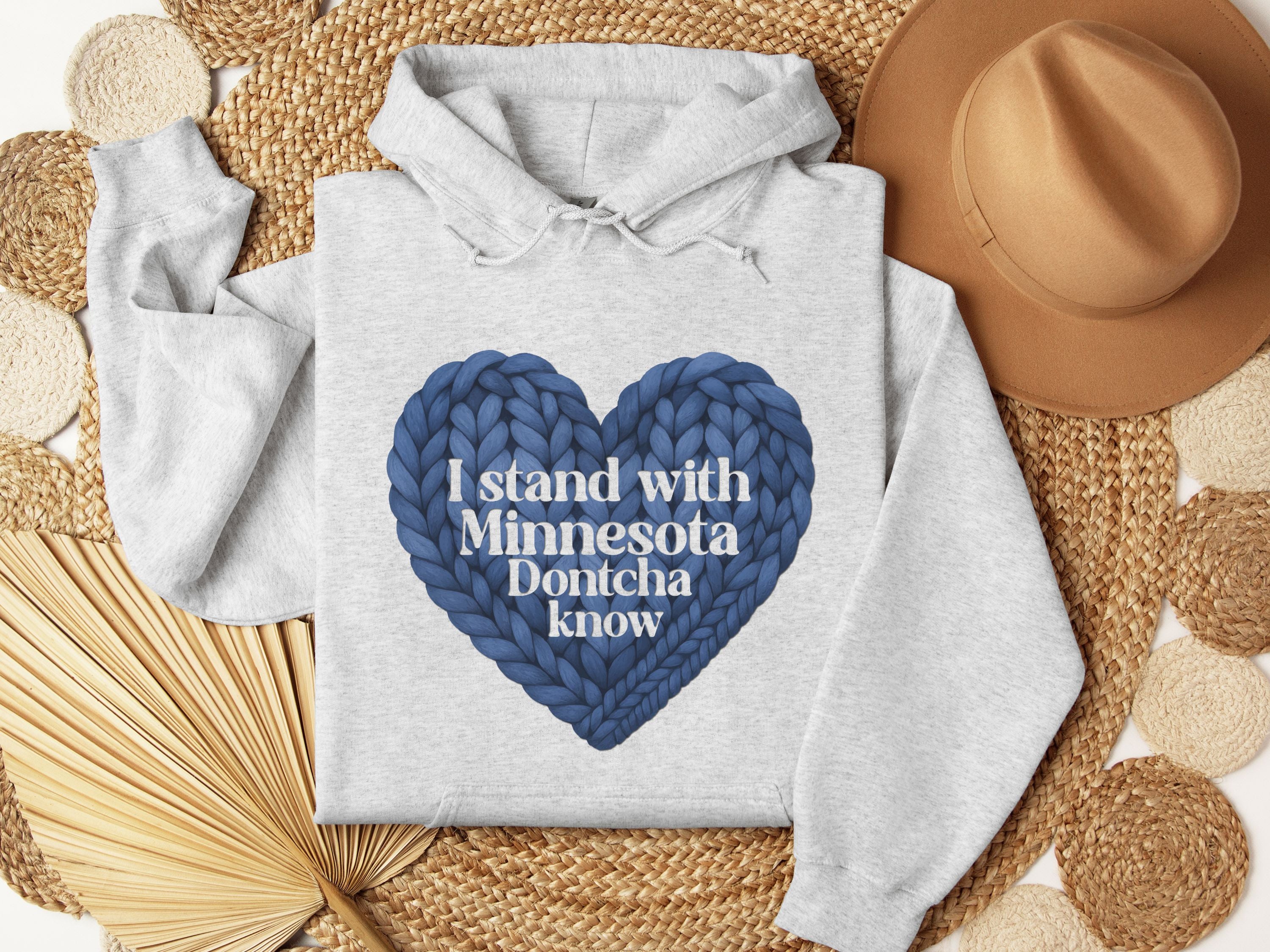 I Stand With Minnesota Heart Hoodie | State Pride Sweatshirt