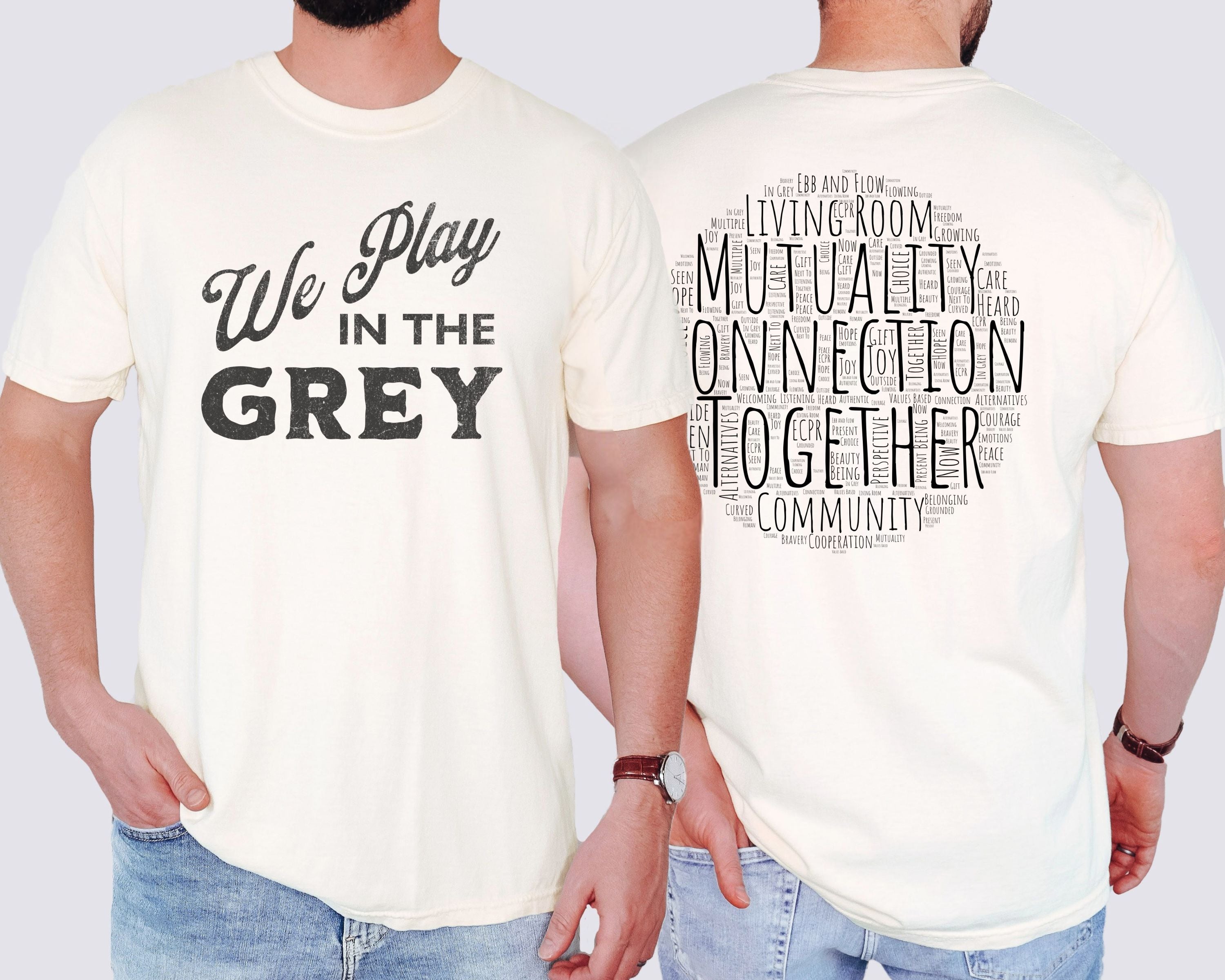 We Play in the Grey Vintage Graphic Tee | Inspired by Ebb and Flow Connections Cooperative
