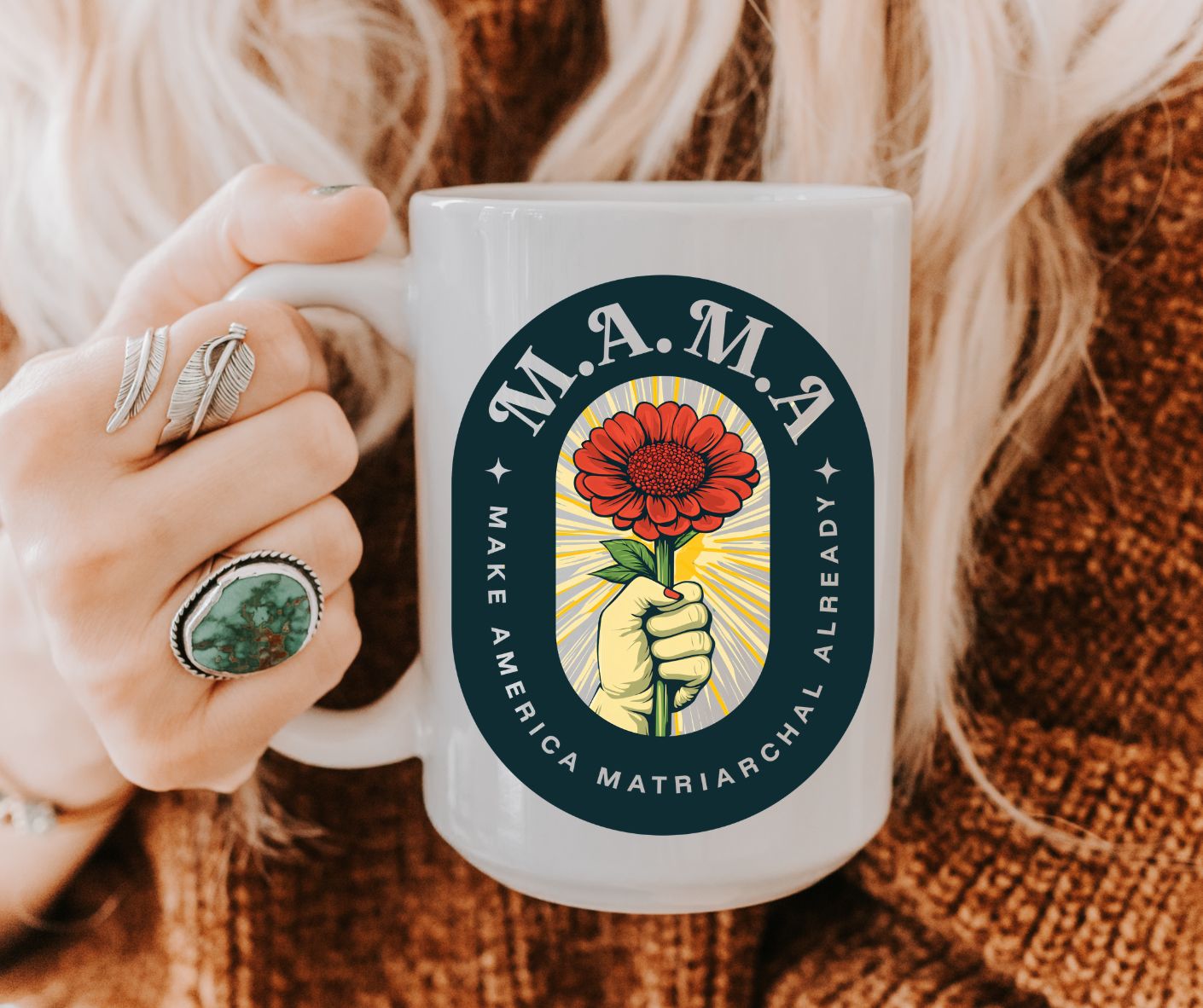 20oz Jumbo Mug — Retro Milk & Cookies Vintage Badge Coffee Cup