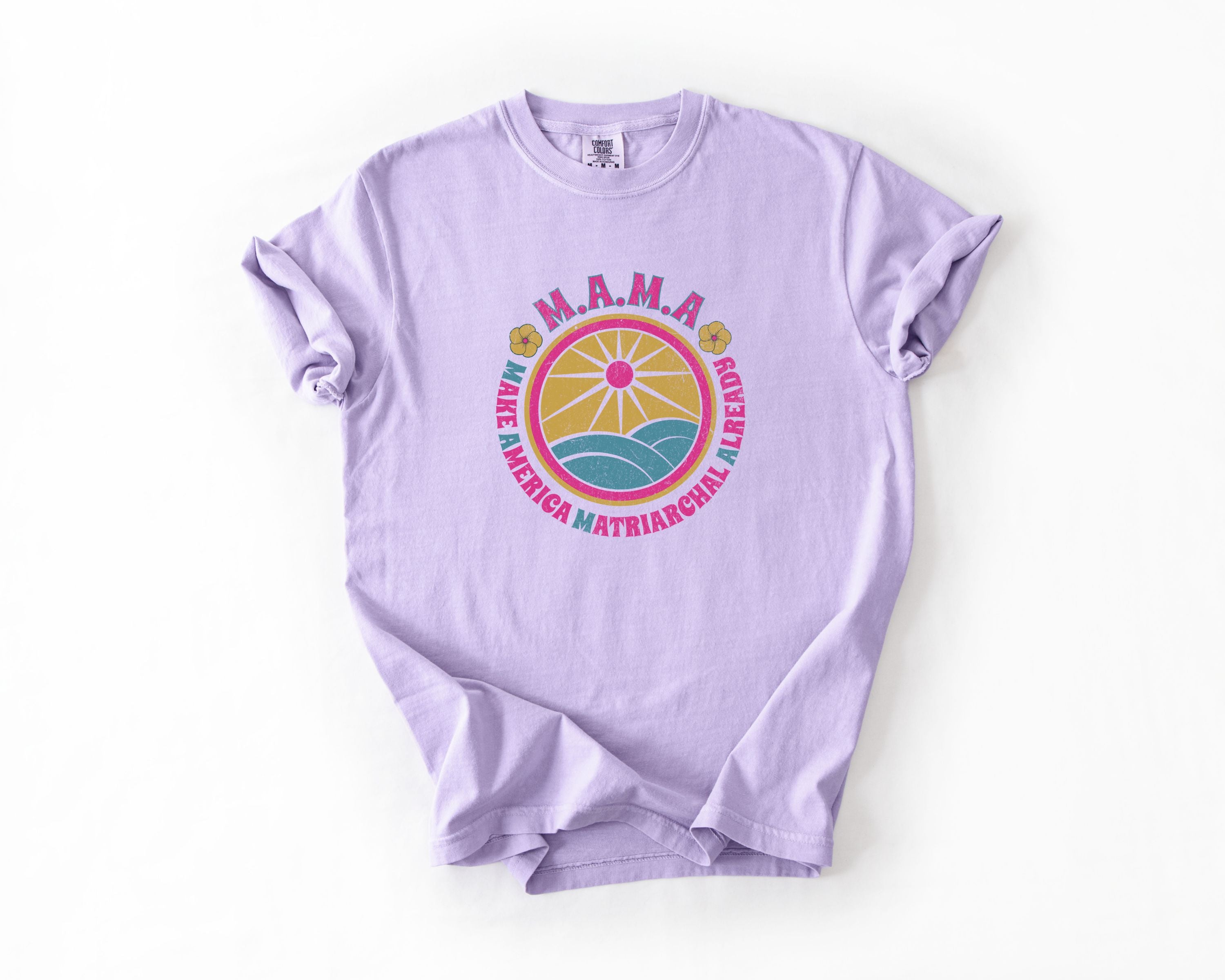 M.A.M.A. Retro Sunwave T-Shirt — Make America Matriarchal Already Tee