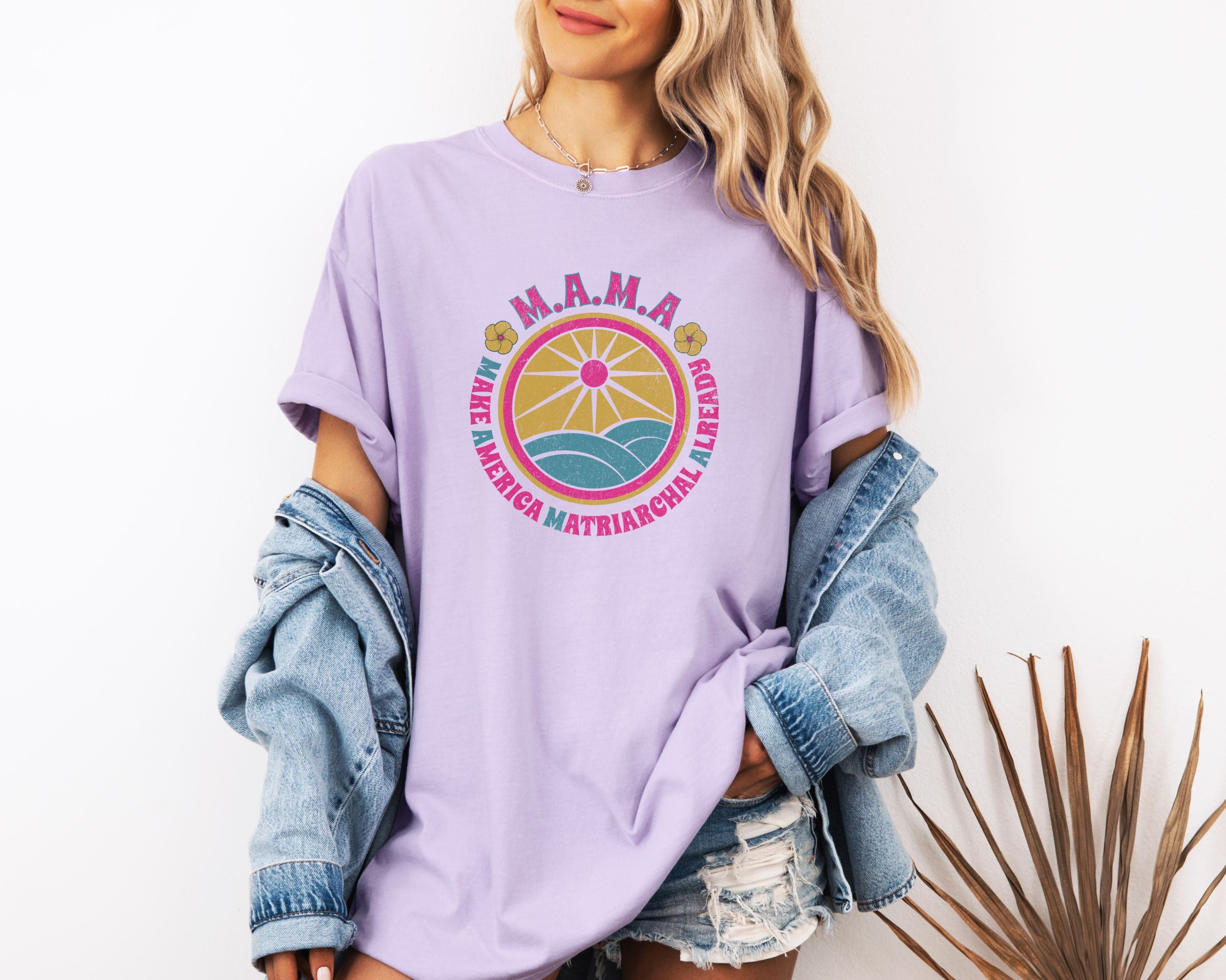 M.A.M.A. Retro Sunwave T-Shirt — Make America Matriarchal Already Tee