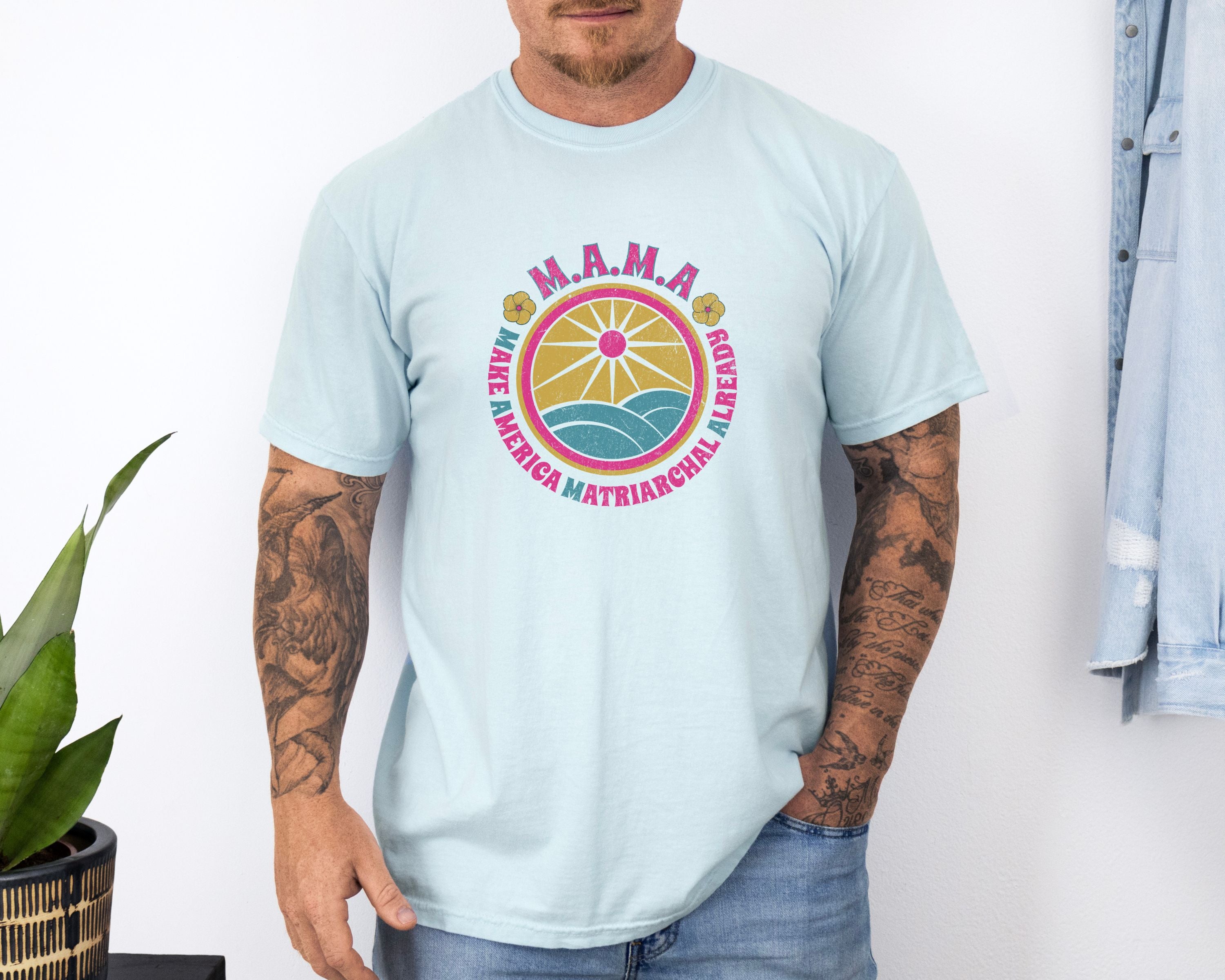 M.A.M.A. Retro Sunwave T-Shirt — Make America Matriarchal Already Tee