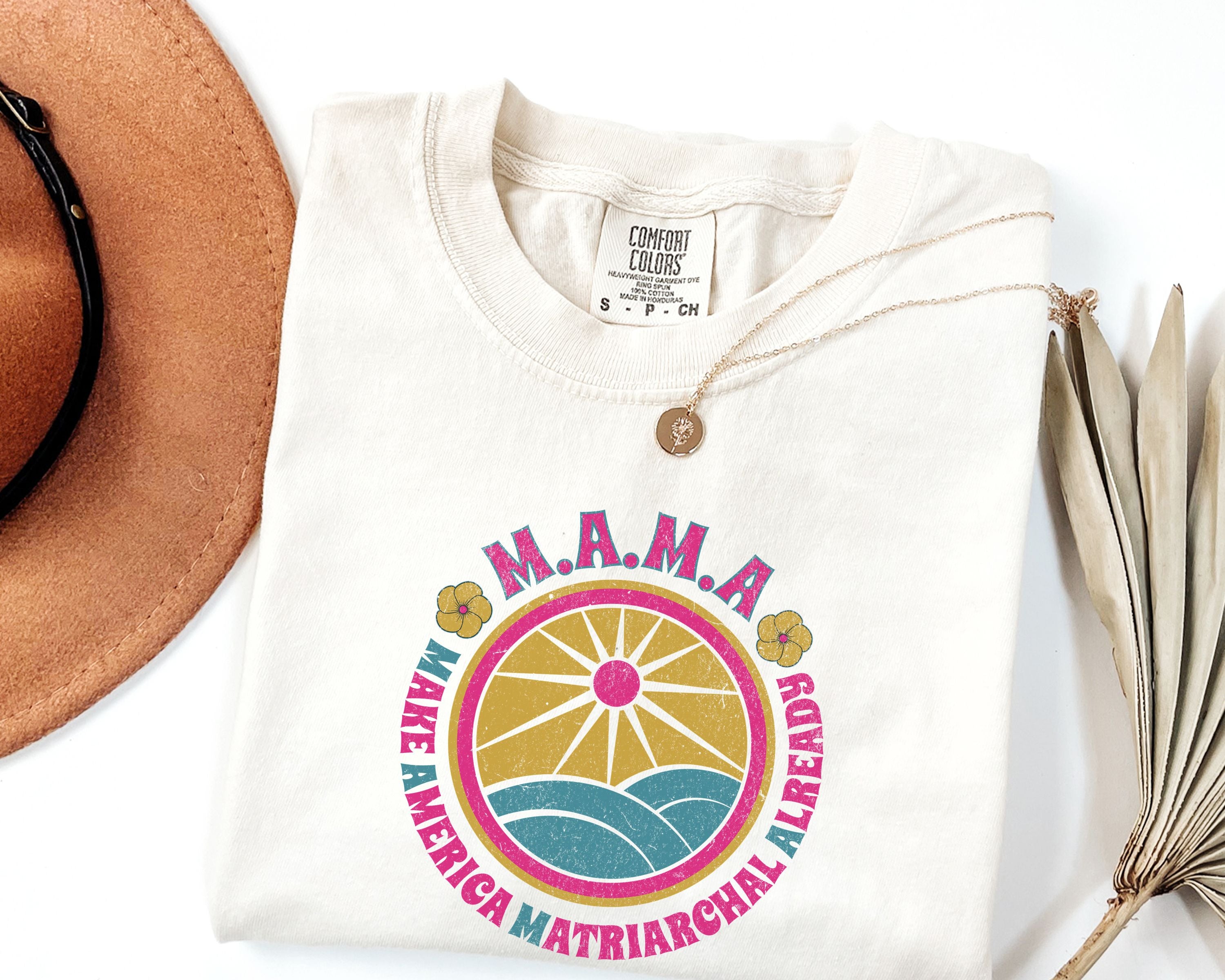 M.A.M.A. Retro Sunwave T-Shirt — Make America Matriarchal Already Tee