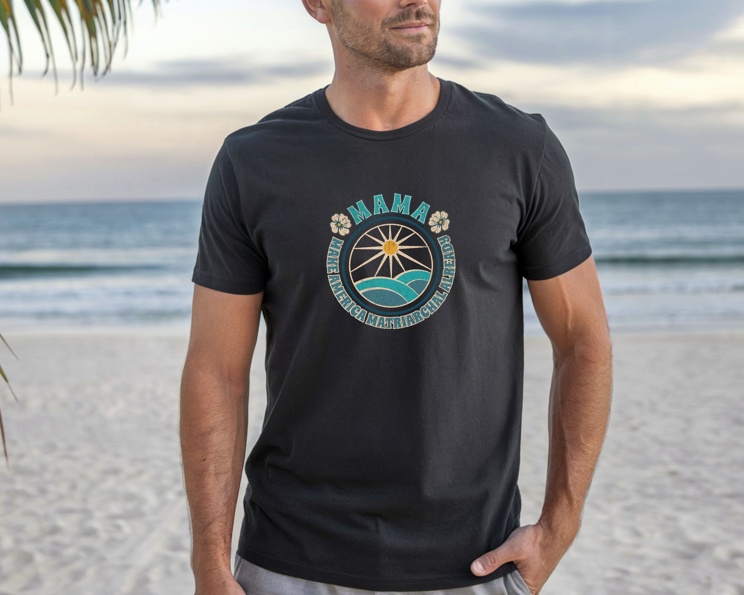 M.A.M.A Oceanic Summer Matriarchal T-Shirt — Make America Matriarchal Already Feminist Tee