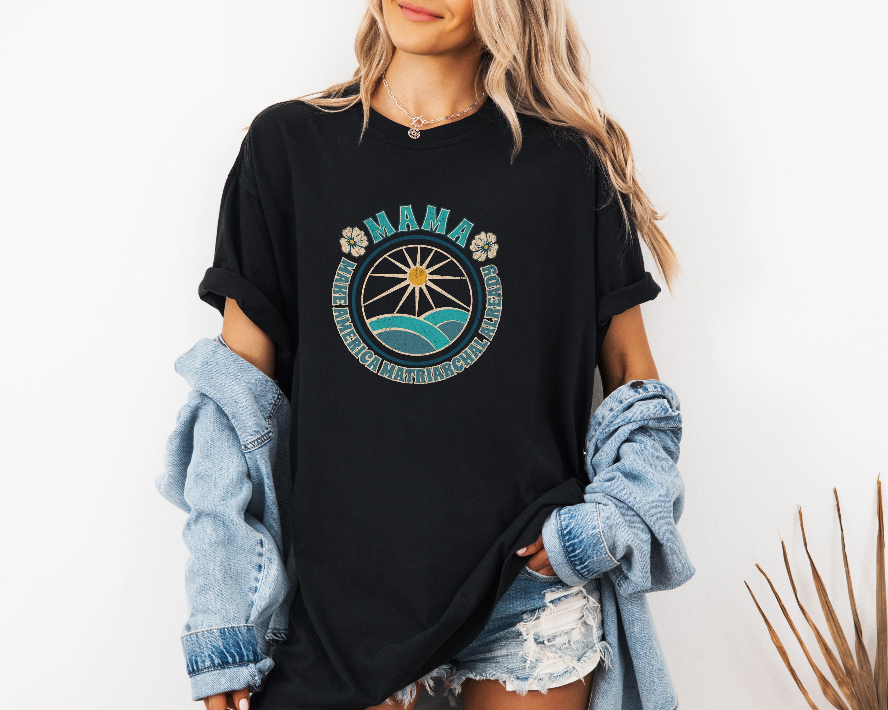 M.A.M.A Oceanic Summer Matriarchal T-Shirt — Make America Matriarchal Already Feminist Tee