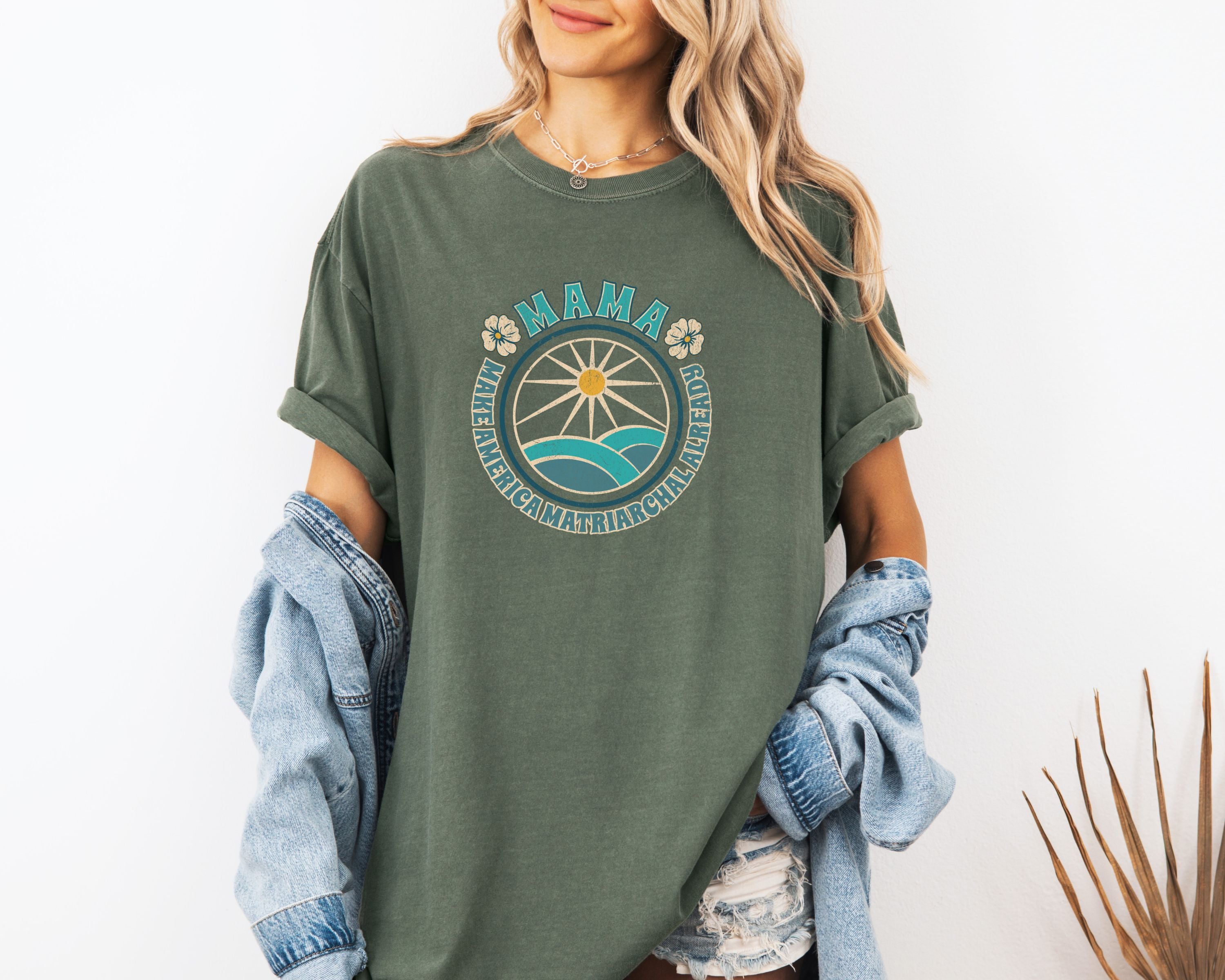 M.A.M.A Oceanic Summer Matriarchal T-Shirt — Make America Matriarchal Already Feminist Tee