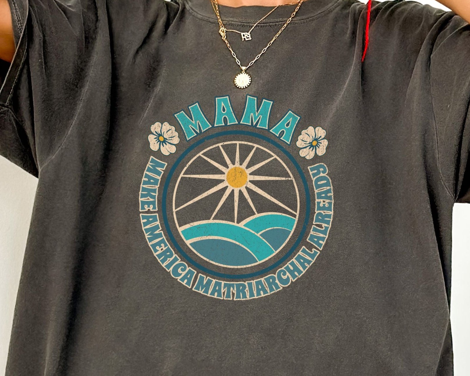 M.A.M.A Oceanic Summer Matriarchal T-Shirt — Make America Matriarchal Already Feminist Tee
