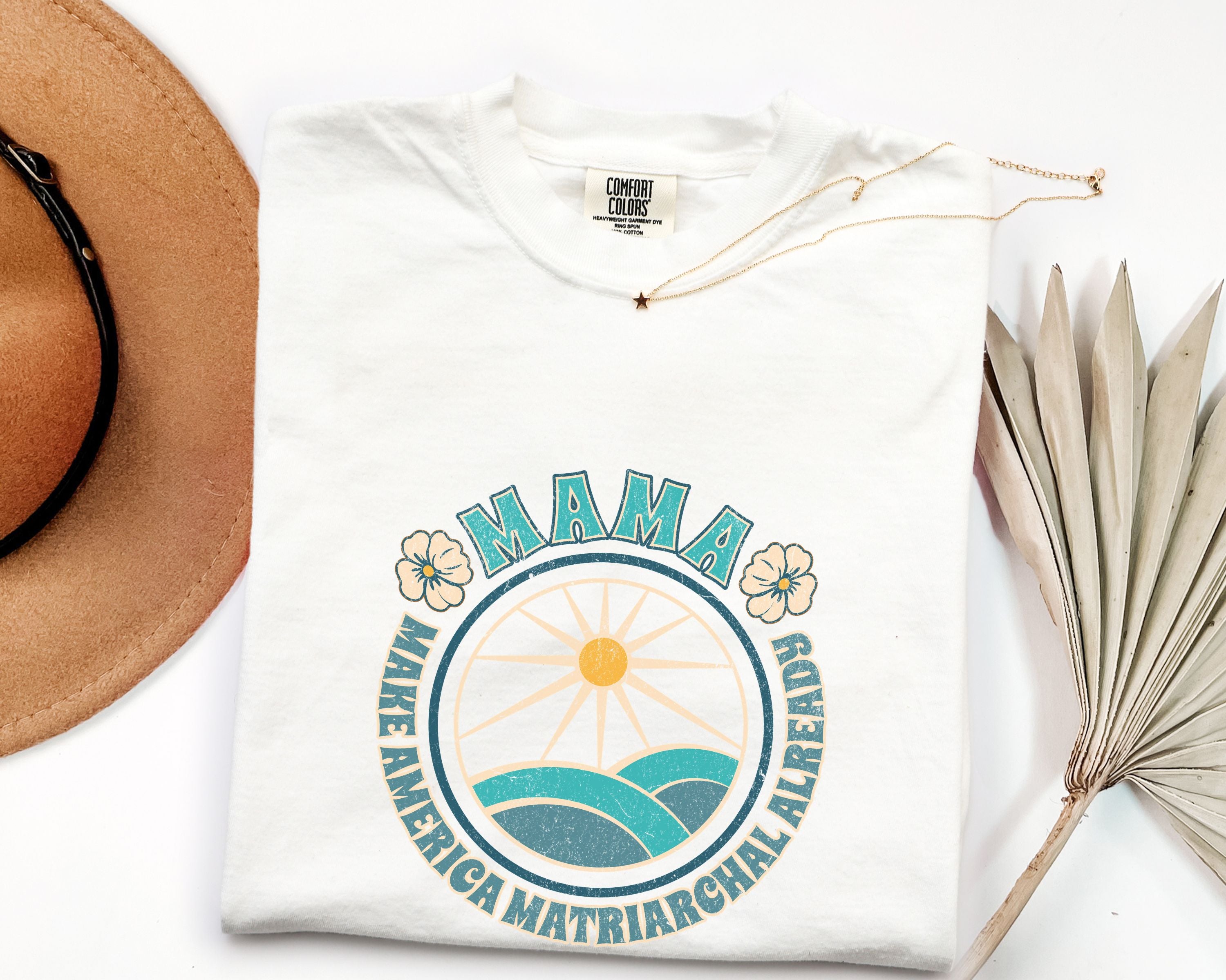 M.A.M.A Oceanic Summer Matriarchal T-Shirt — Make America Matriarchal Already Feminist Tee