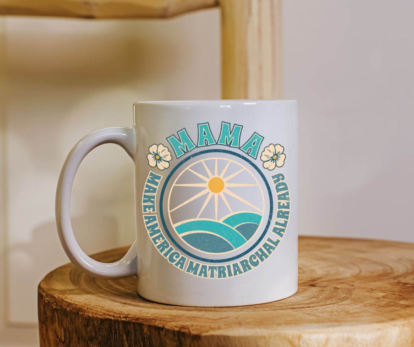Blue M.A.M.A "Make America Matriarchal Already" Jumbo 20 oz mug | Feminist Woman Power Gift