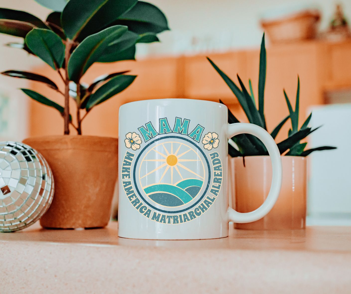 Blue M.A.M.A "Make America Matriarchal Already" Jumbo 20 oz mug | Feminist Woman Power Gift