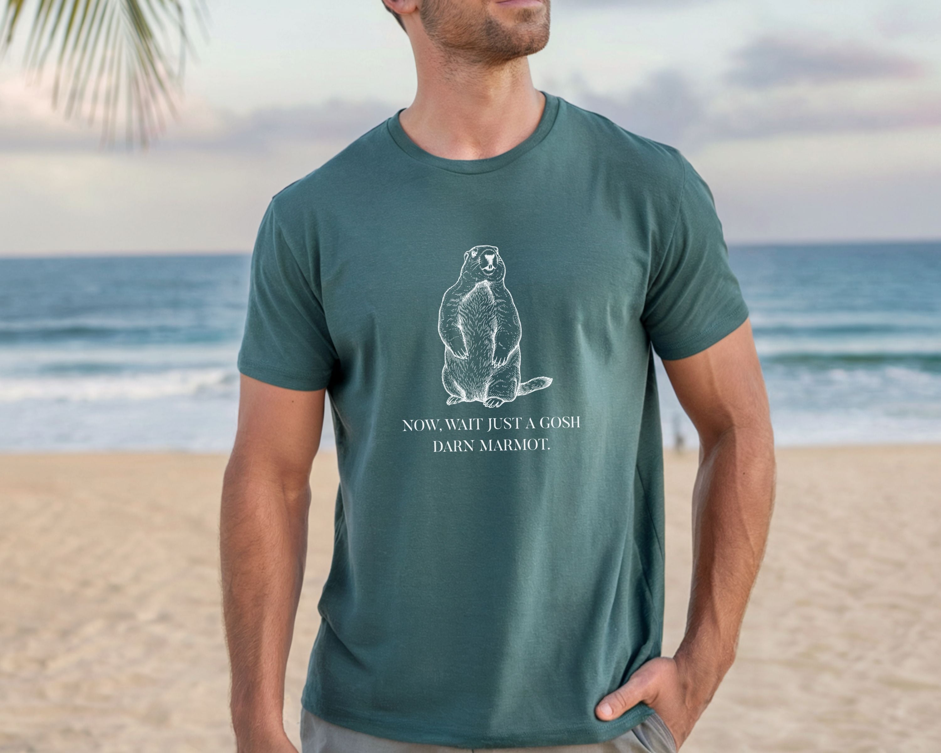 "Wait Just a Gosh Darn Marmot" Tshirt | Animal Lover Humor Tee