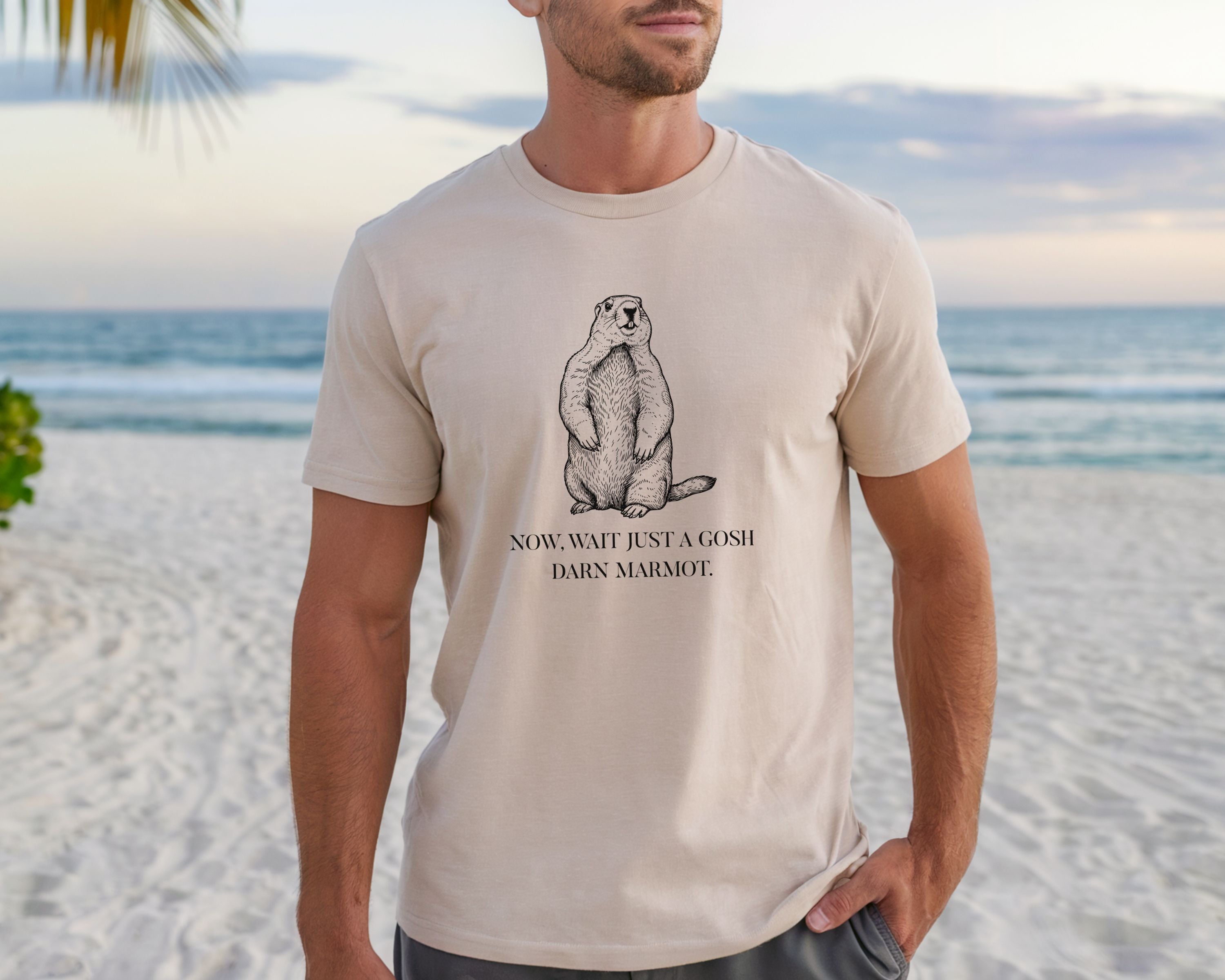"Wait Just a Gosh Darn Marmot" Tshirt | Animal Lover Humor Tee