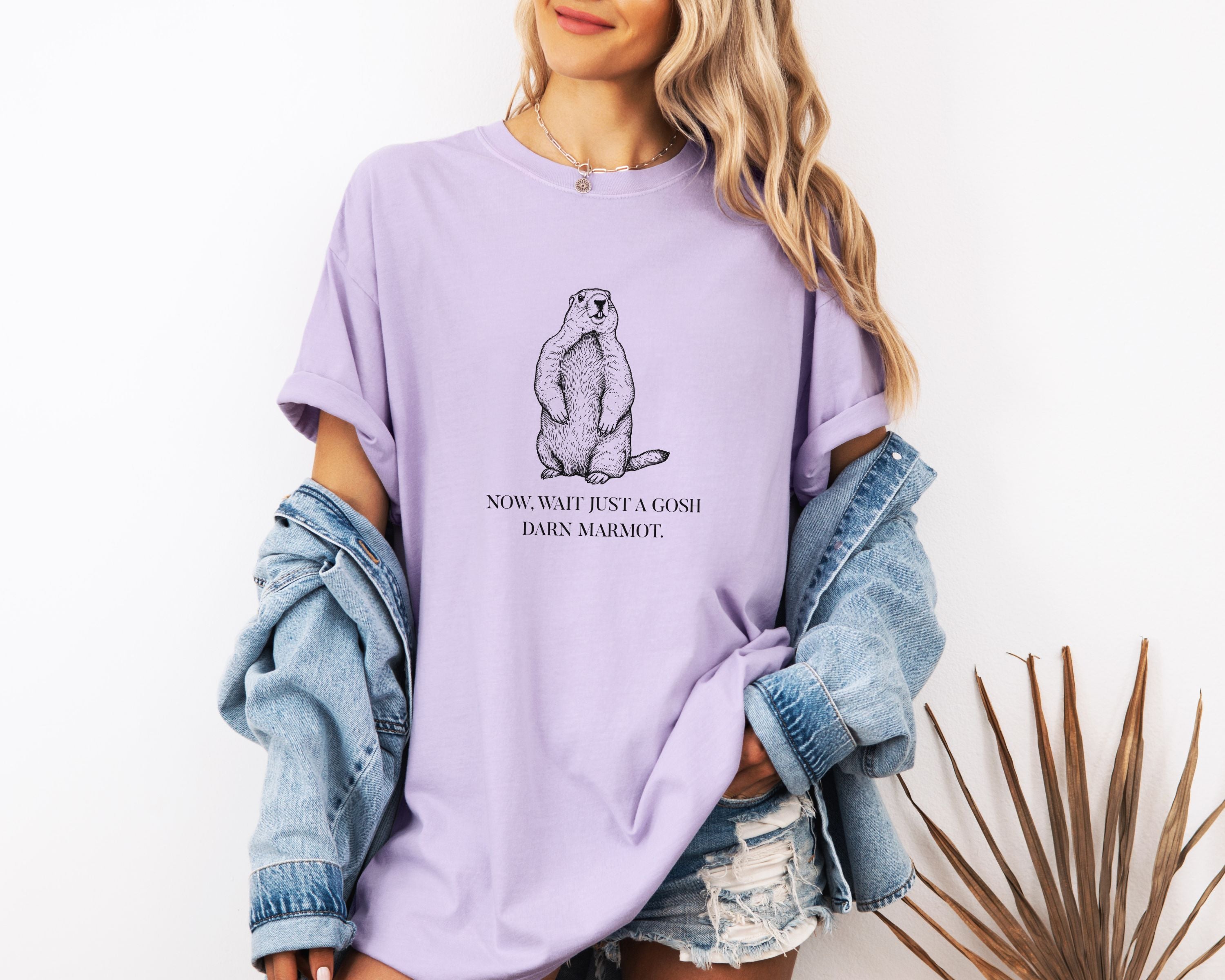 "Wait Just a Gosh Darn Marmot" Tshirt | Animal Lover Humor Tee