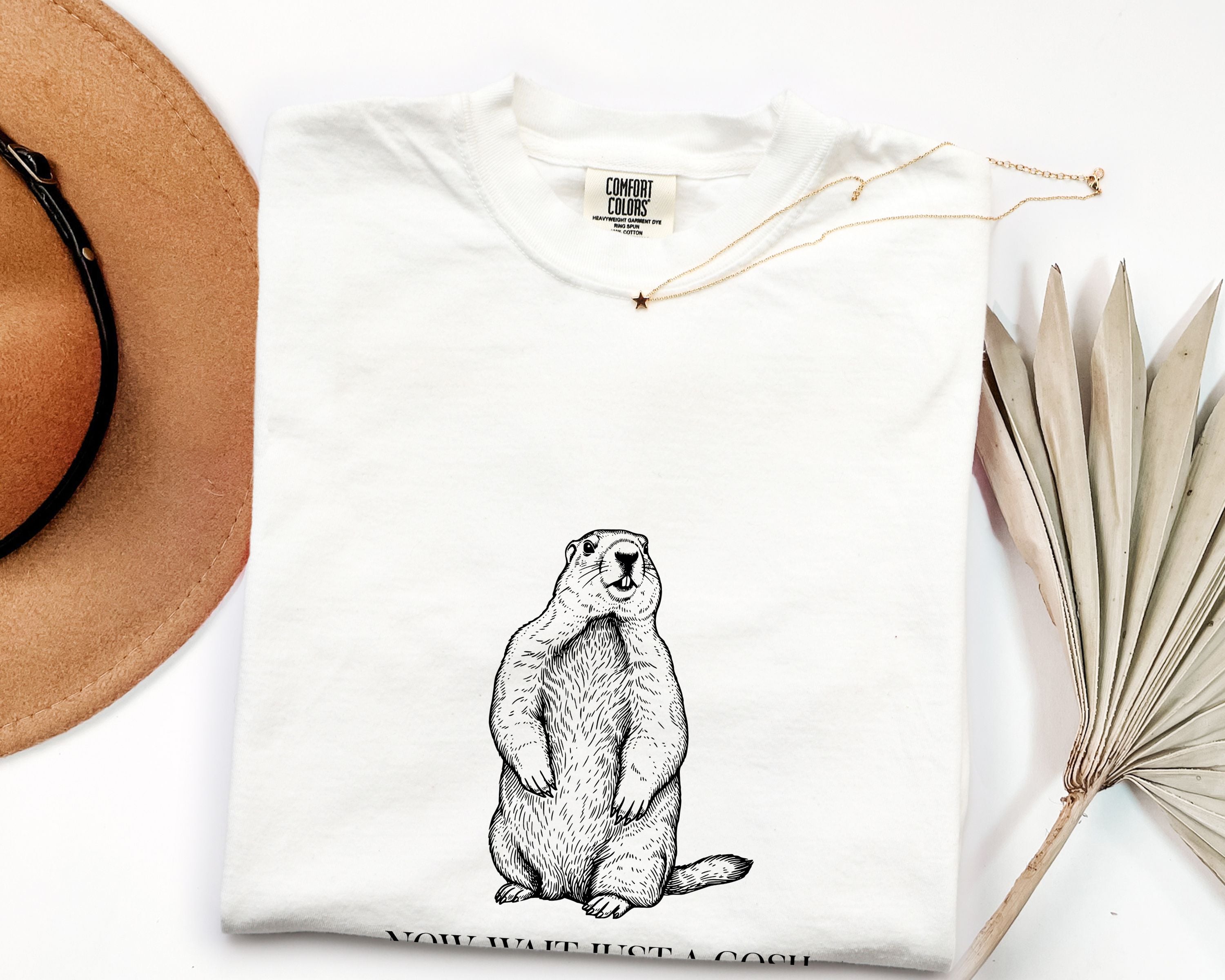 "Wait Just a Gosh Darn Marmot" Tshirt | Animal Lover Humor Tee