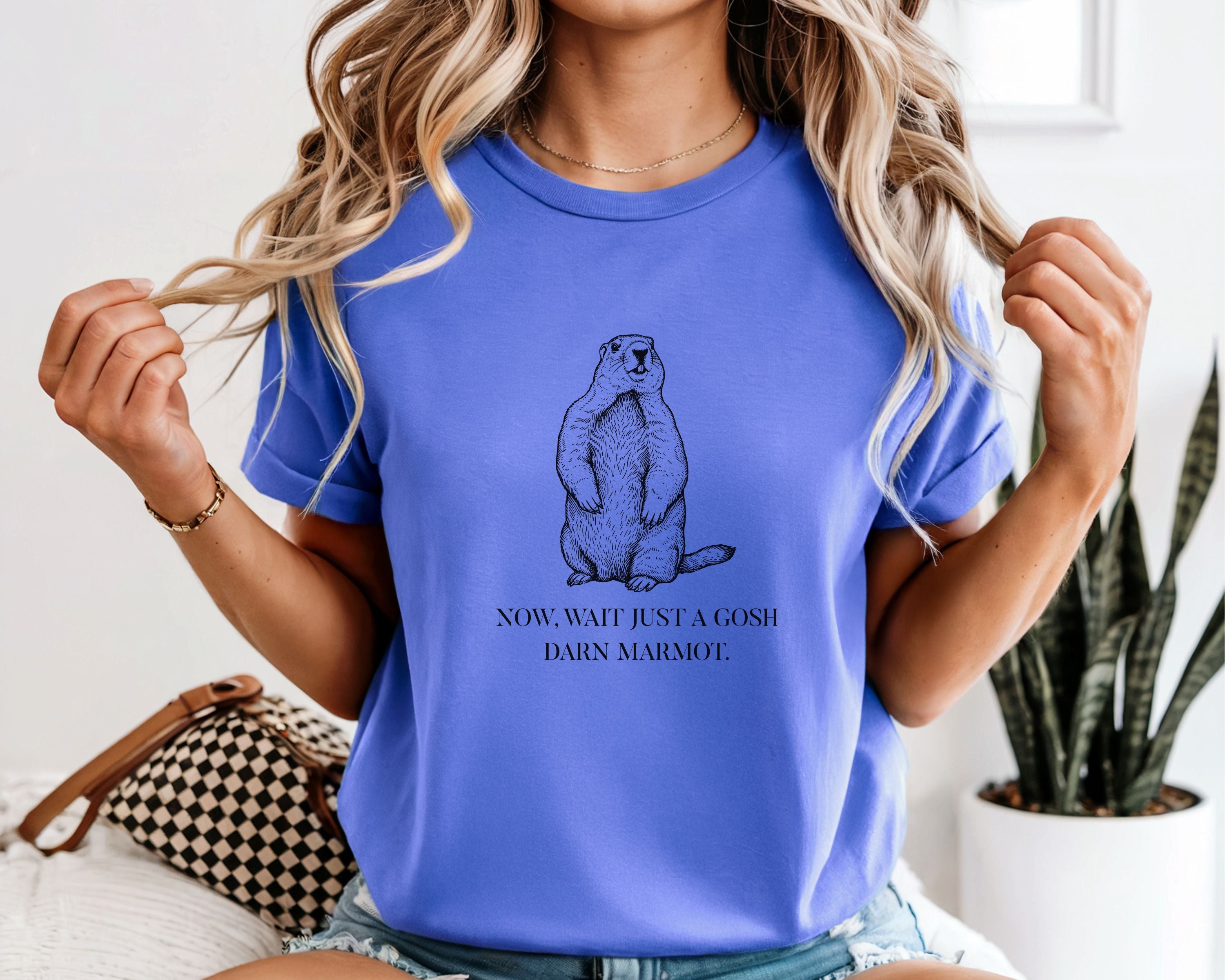 "Wait Just a Gosh Darn Marmot" Tshirt | Animal Lover Humor Tee