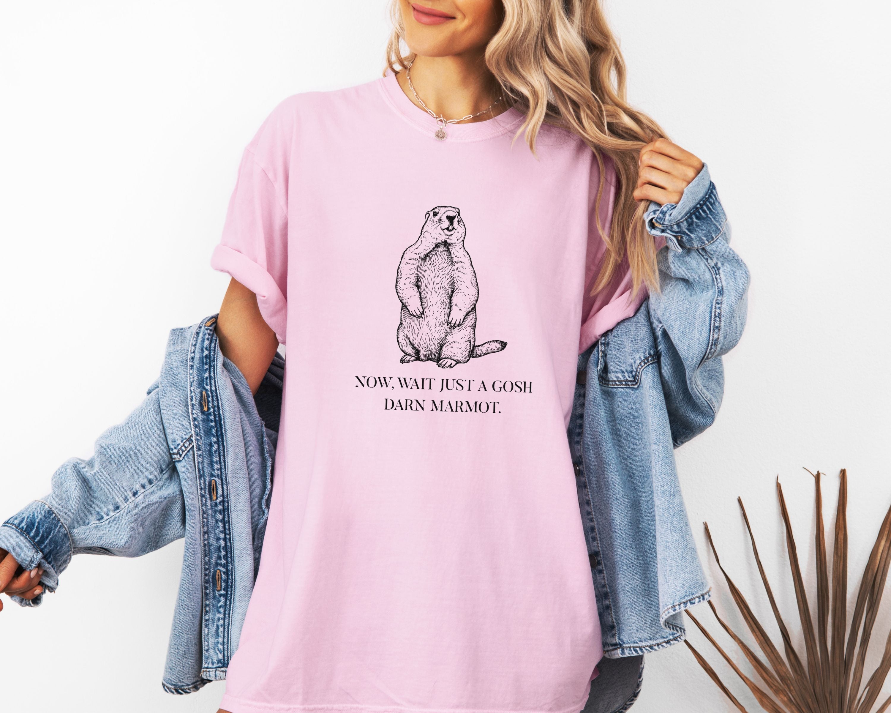 "Wait Just a Gosh Darn Marmot" Tshirt | Animal Lover Humor Tee