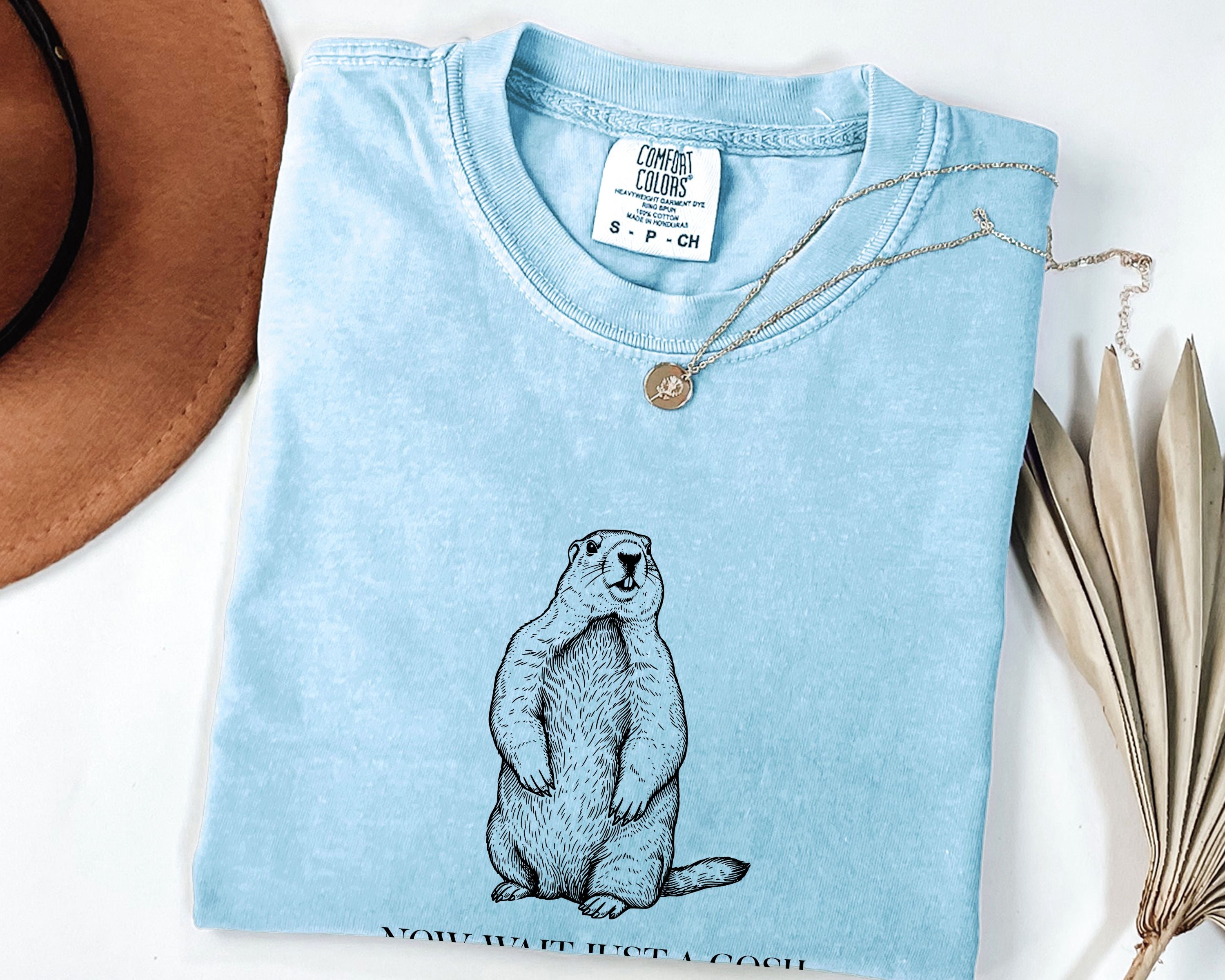 "Wait Just a Gosh Darn Marmot" Tshirt | Animal Lover Humor Tee