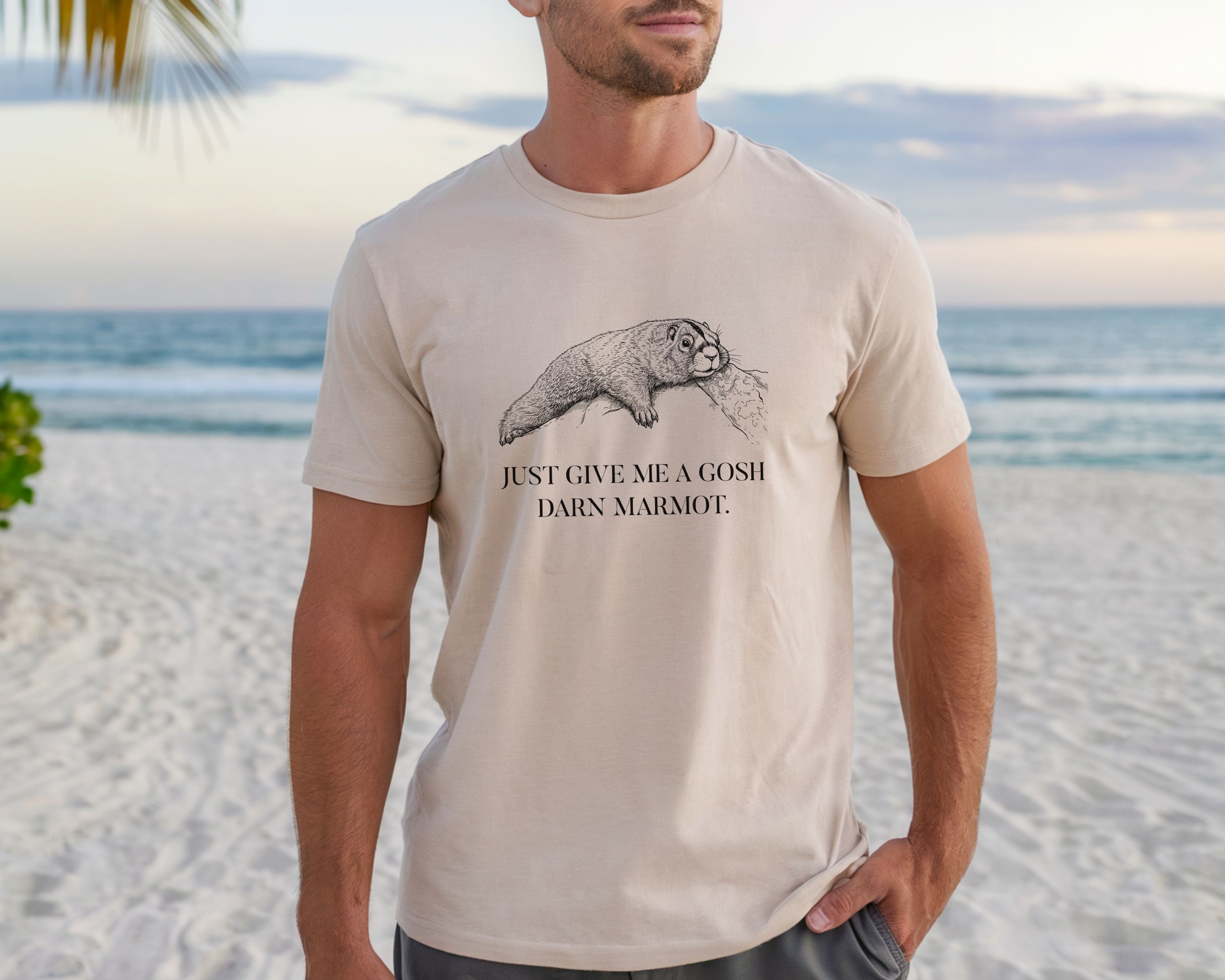 "Give Me A Darn Marmot" Tshirt | Animal Lover Humor Tee