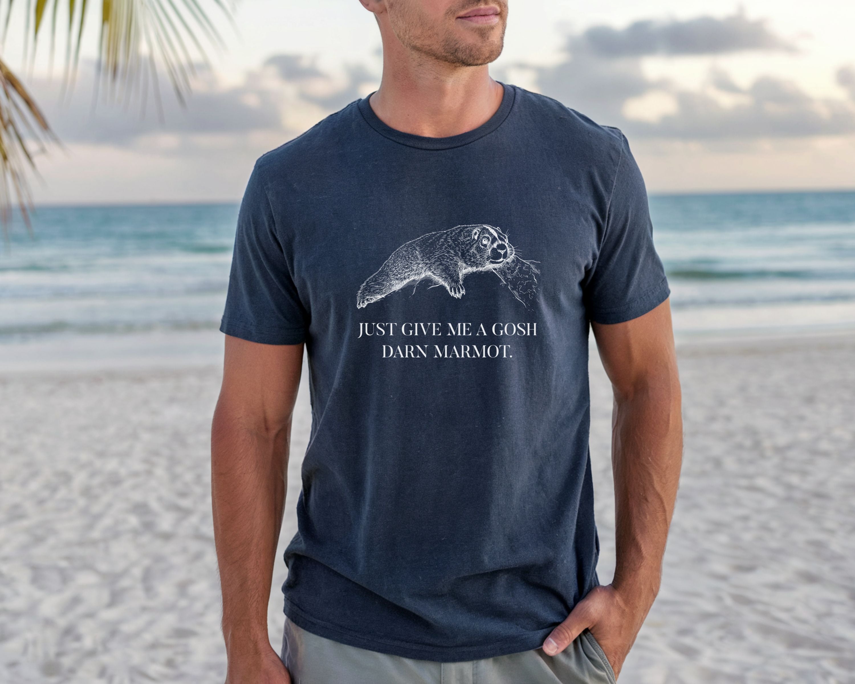 "Give Me A Darn Marmot" Tshirt | Animal Lover Humor Tee