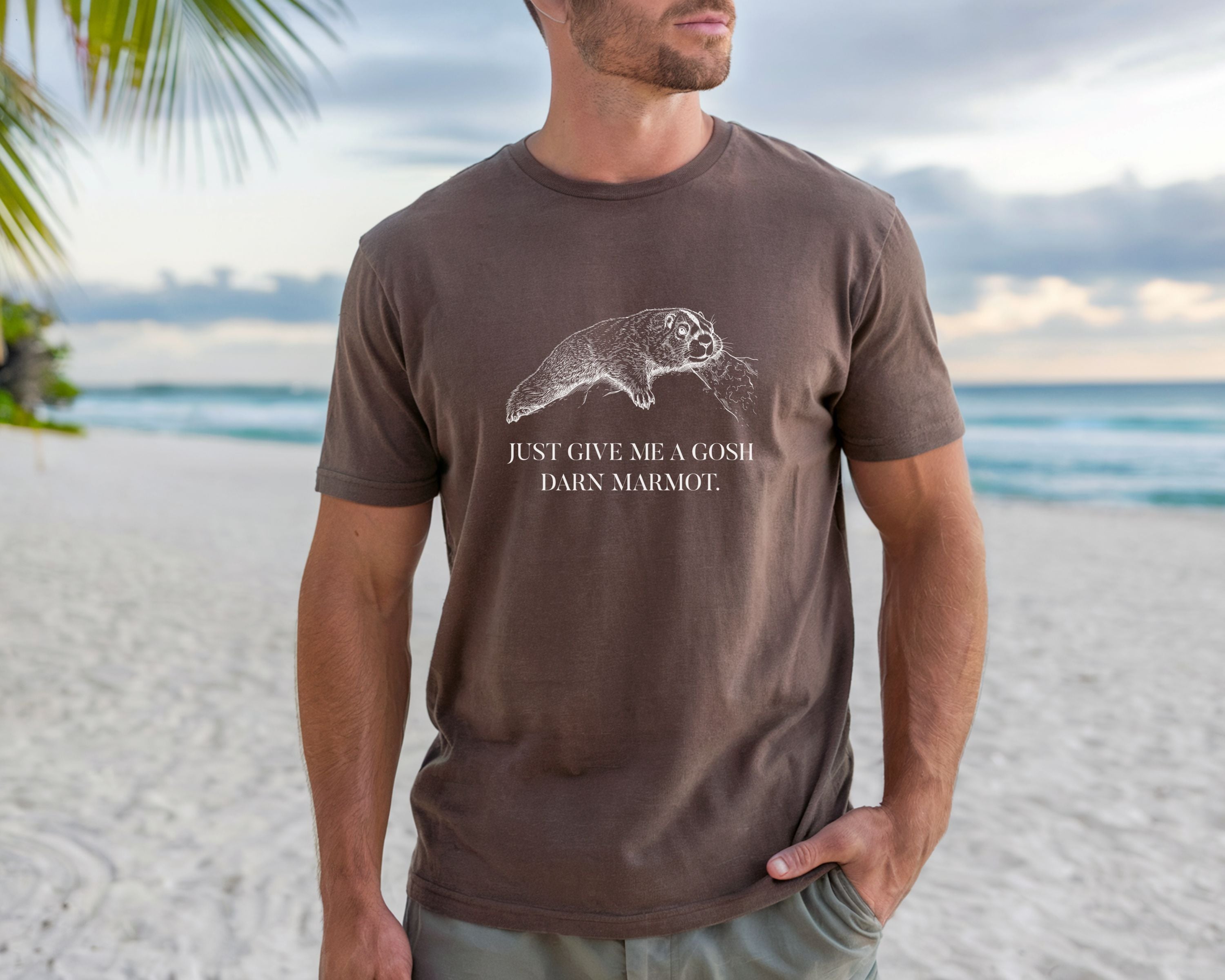 "Give Me A Darn Marmot" Tshirt | Animal Lover Humor Tee