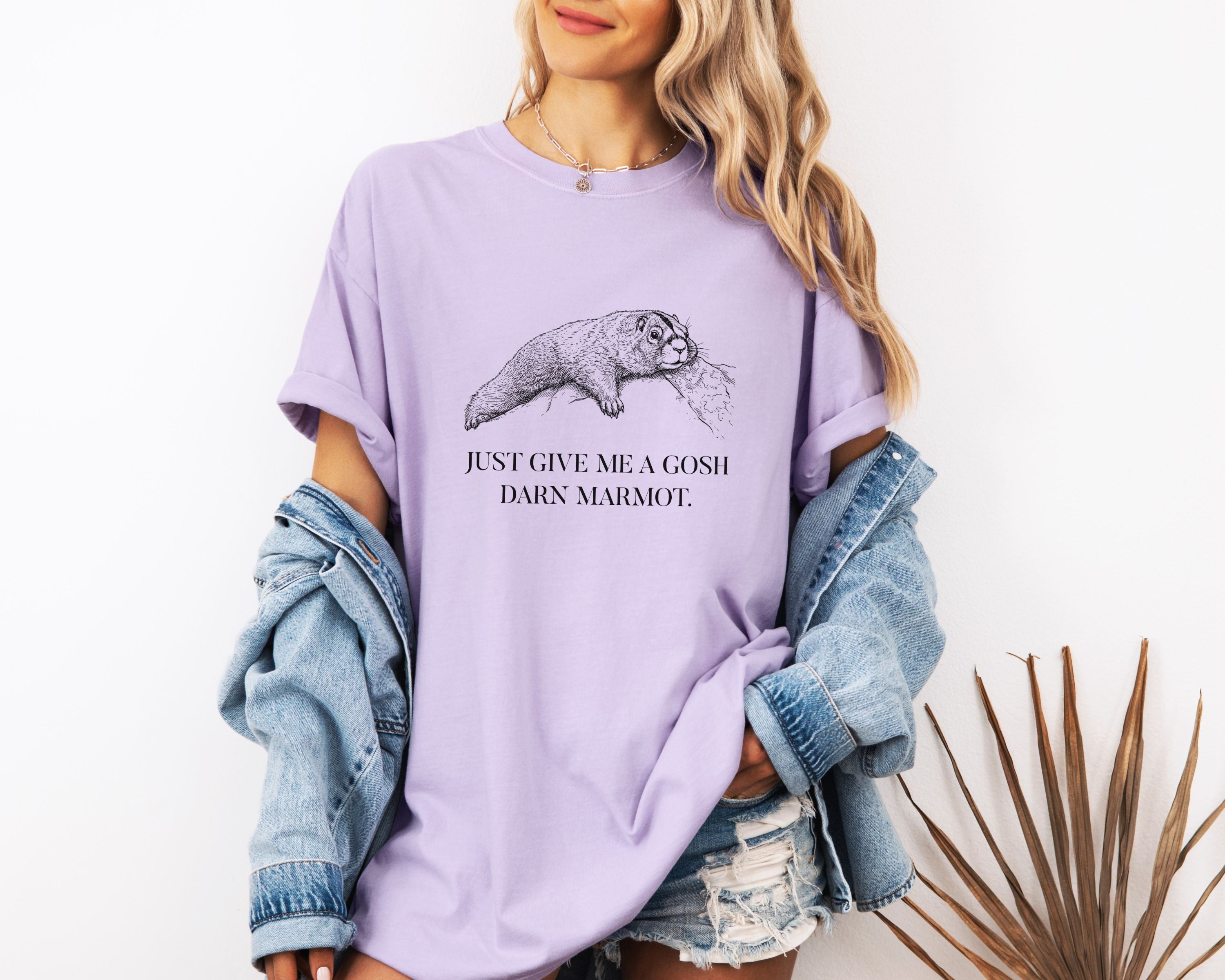 "Give Me A Darn Marmot" Tshirt | Animal Lover Humor Tee
