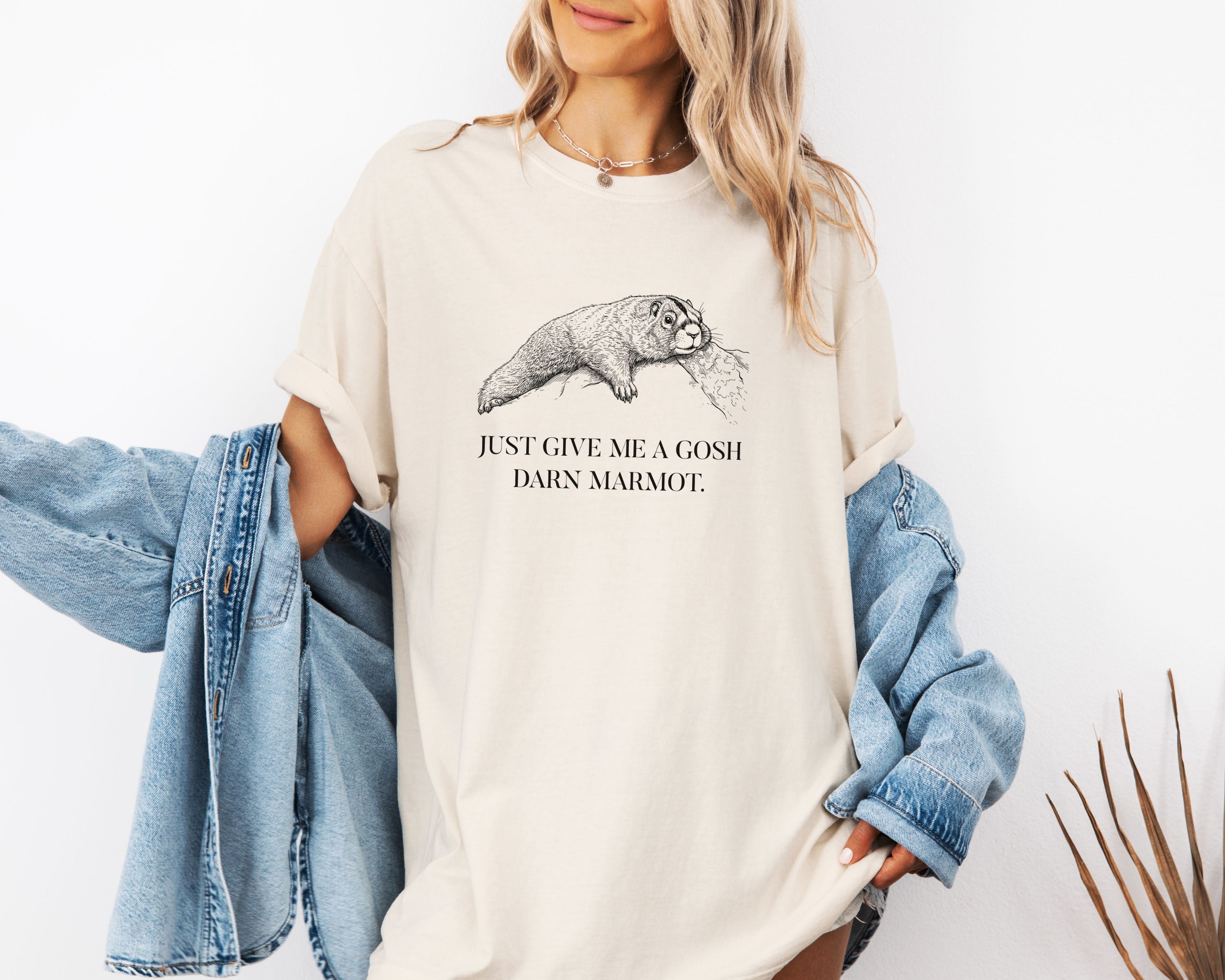 "Give Me A Darn Marmot" Tshirt | Animal Lover Humor Tee