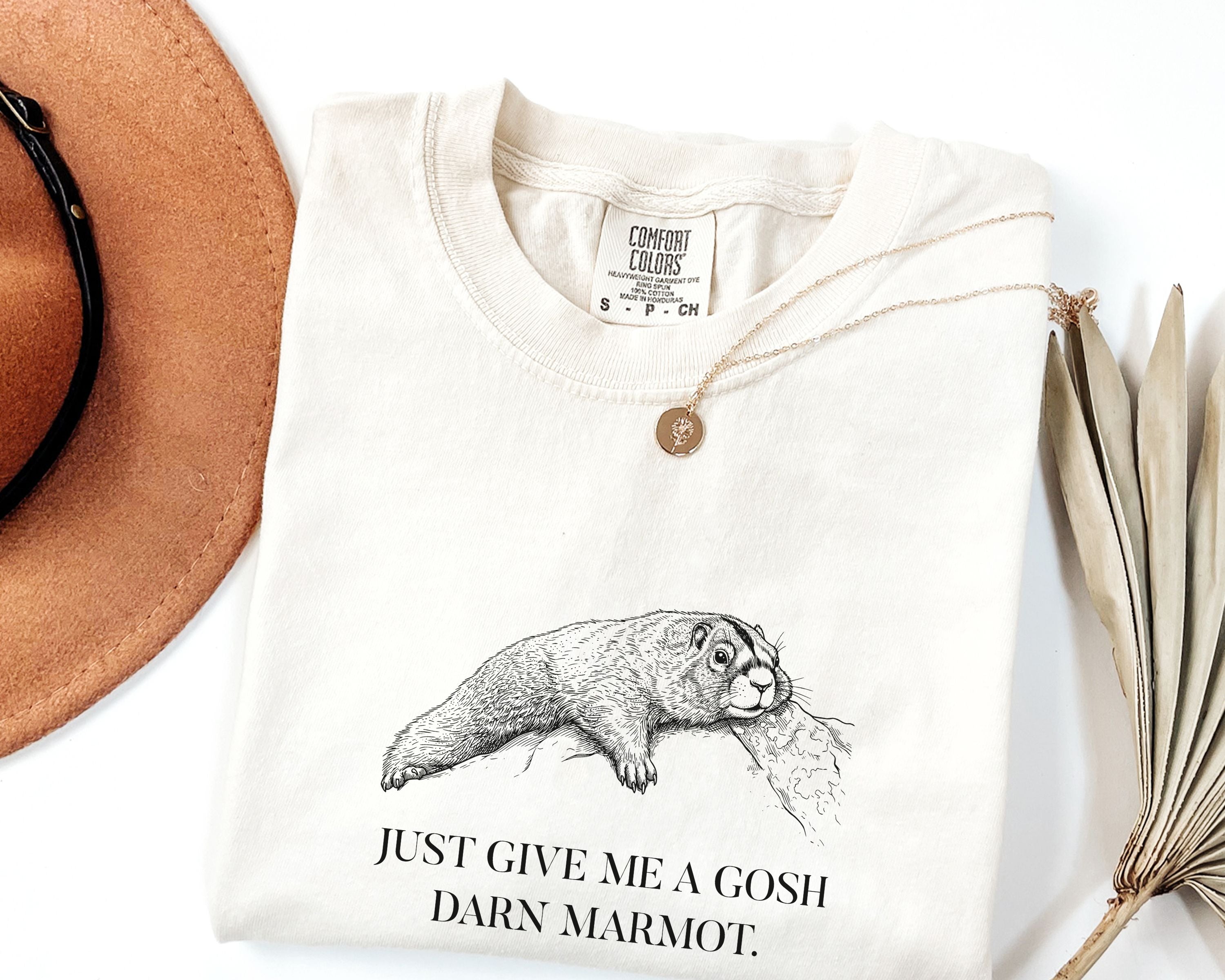 "Give Me A Darn Marmot" Tshirt | Animal Lover Humor Tee